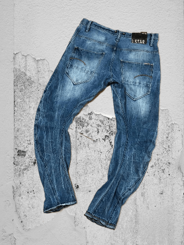 G-Star Crazy Crash Dirty Baggy Faded Jean Japan Avant Garde Style Size US 33 - 1 Thumbnail