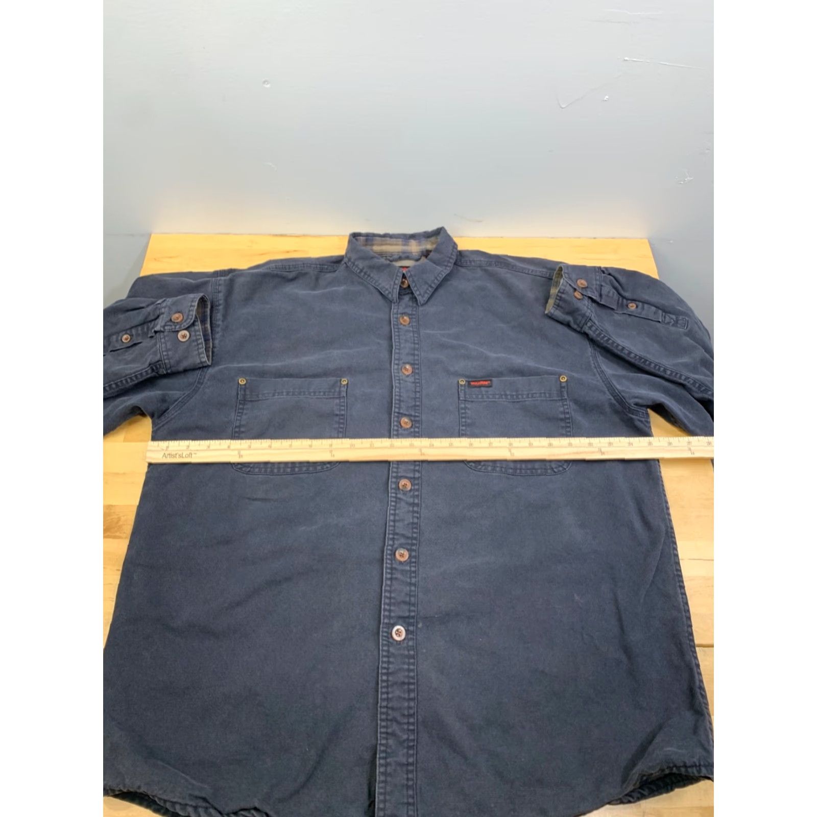 Vintage Wolverine Button-Up Shacket Mens L Work Chore Lined Plaid Blue Long Sleeve Button Size US L / EU 52-54 / 3 - 7 Thumbnail