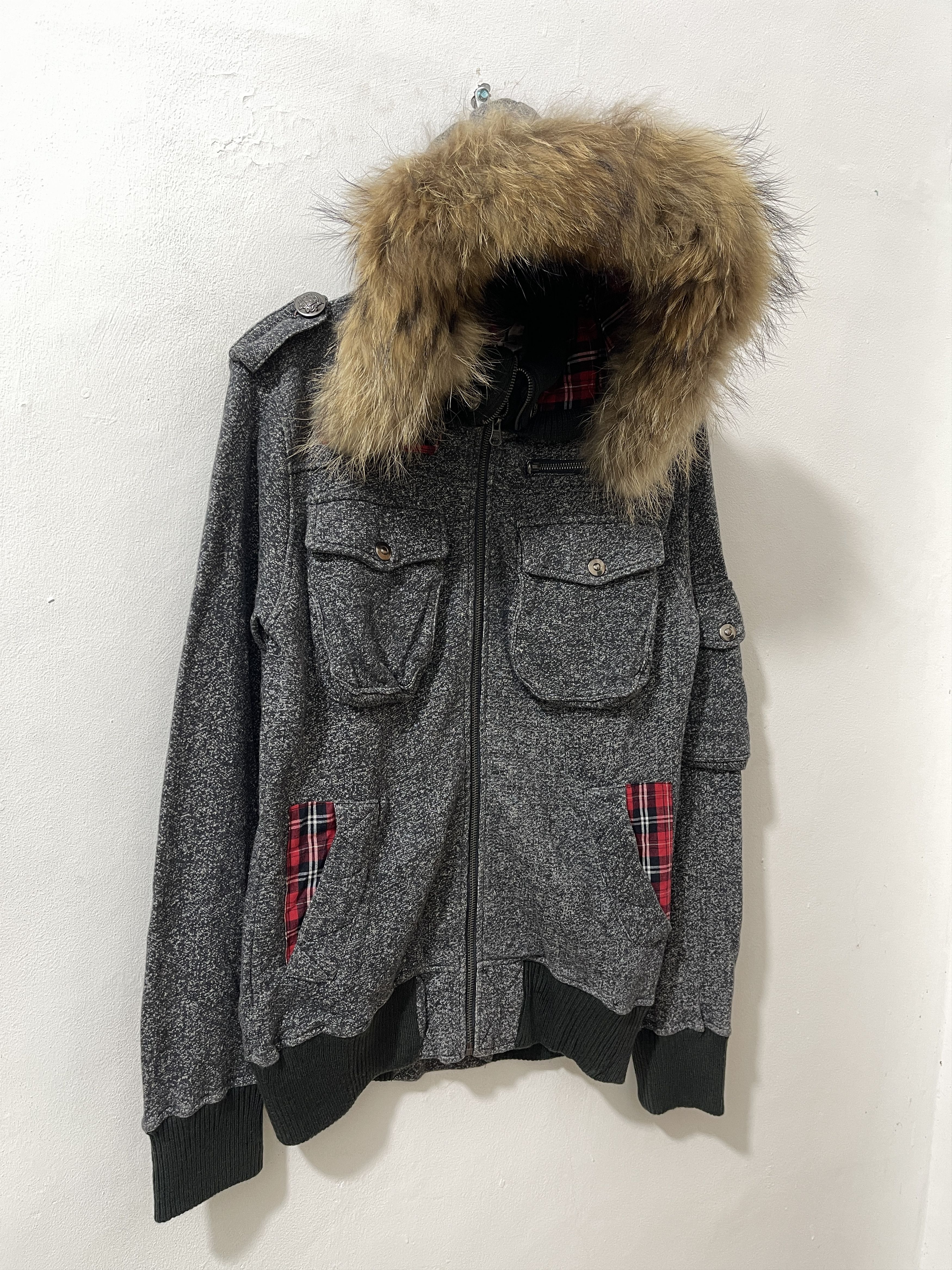 Japanese Brand 2000s Halham Japan Archive Punk Fur Vkei Opium Style Hoodie Size US L / EU 52-54 / 3 - 3 Thumbnail