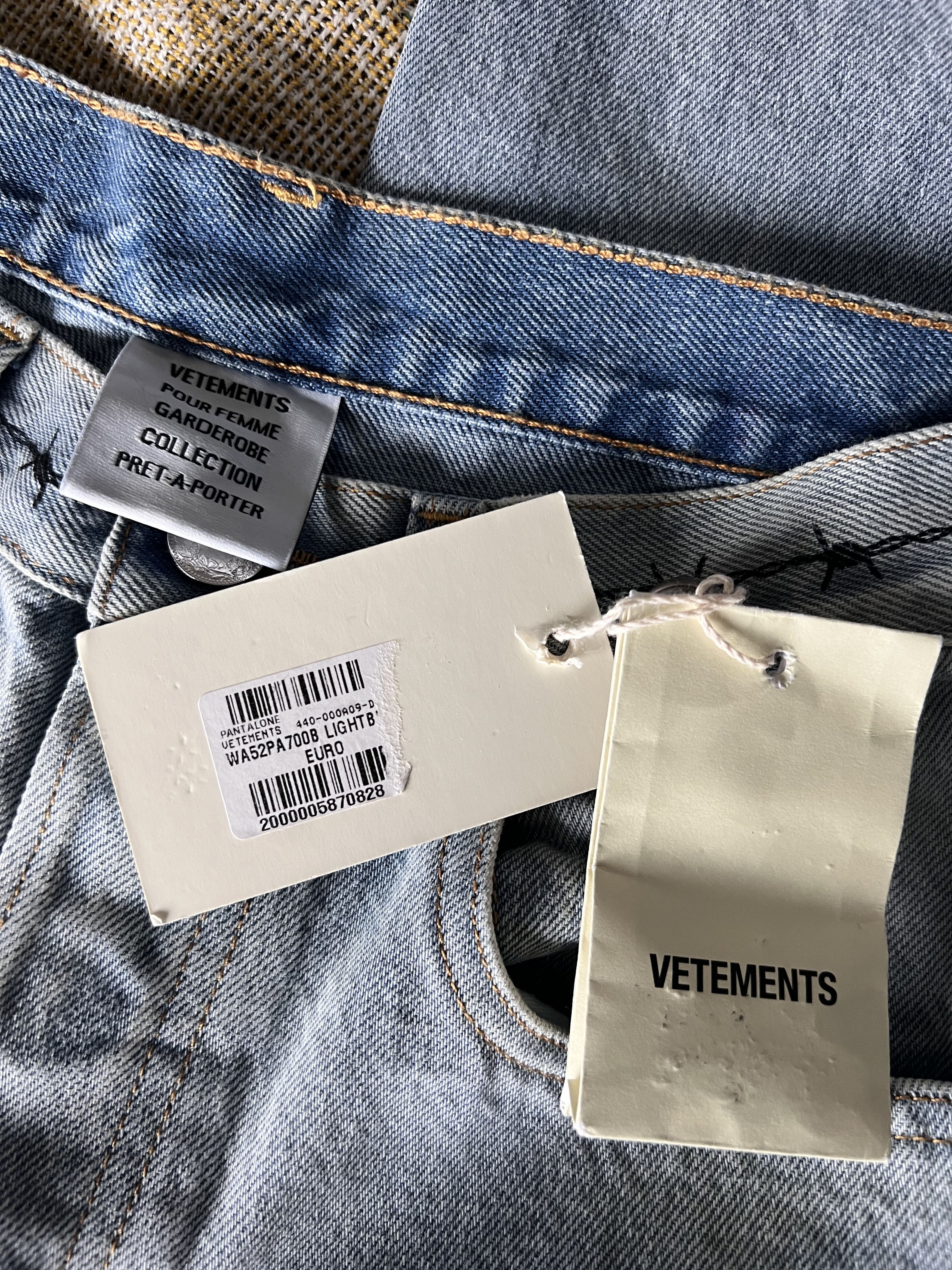 Vetements VETEMENTS Fire Logo Magic Jeans in Blue Size 29" - 8 Thumbnail