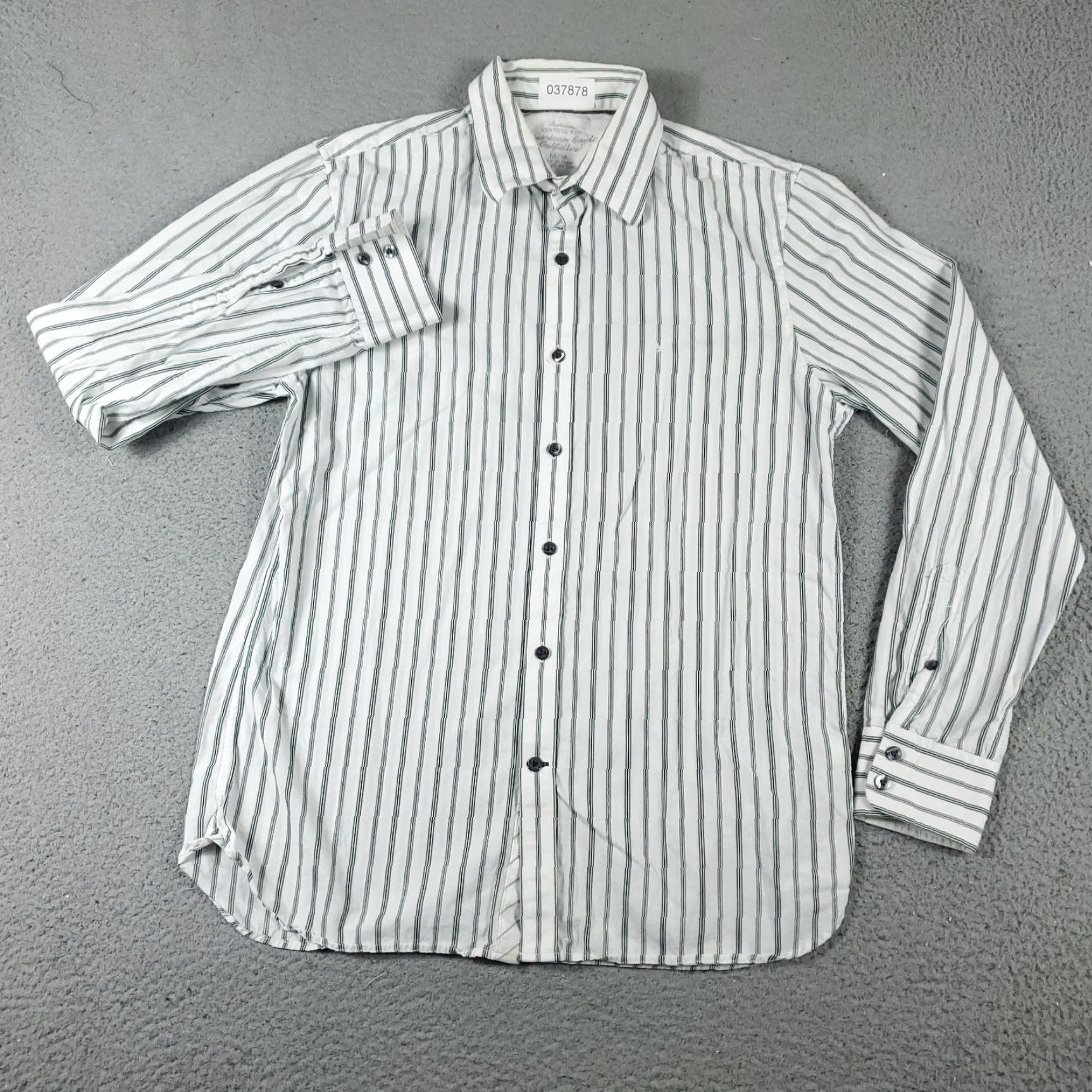American Eagle Outfitters American Eagle Outfitters Shirt Mens M Green Stripe Button-Up Long Sleeve Cotton Size US M / EU 48-50 / 2 - 2 Thumbnail
