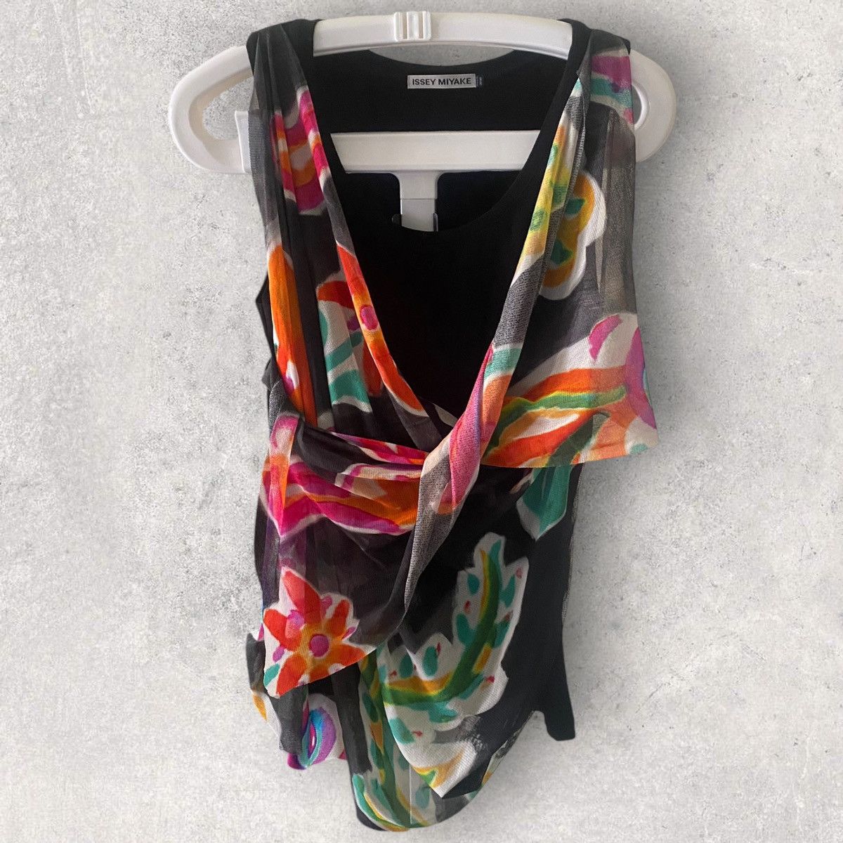 Issey Miyake Rayon Floral Appliqué Tank Top Size M / US 6-8 / IT 42-44 - 1 Thumbnail
