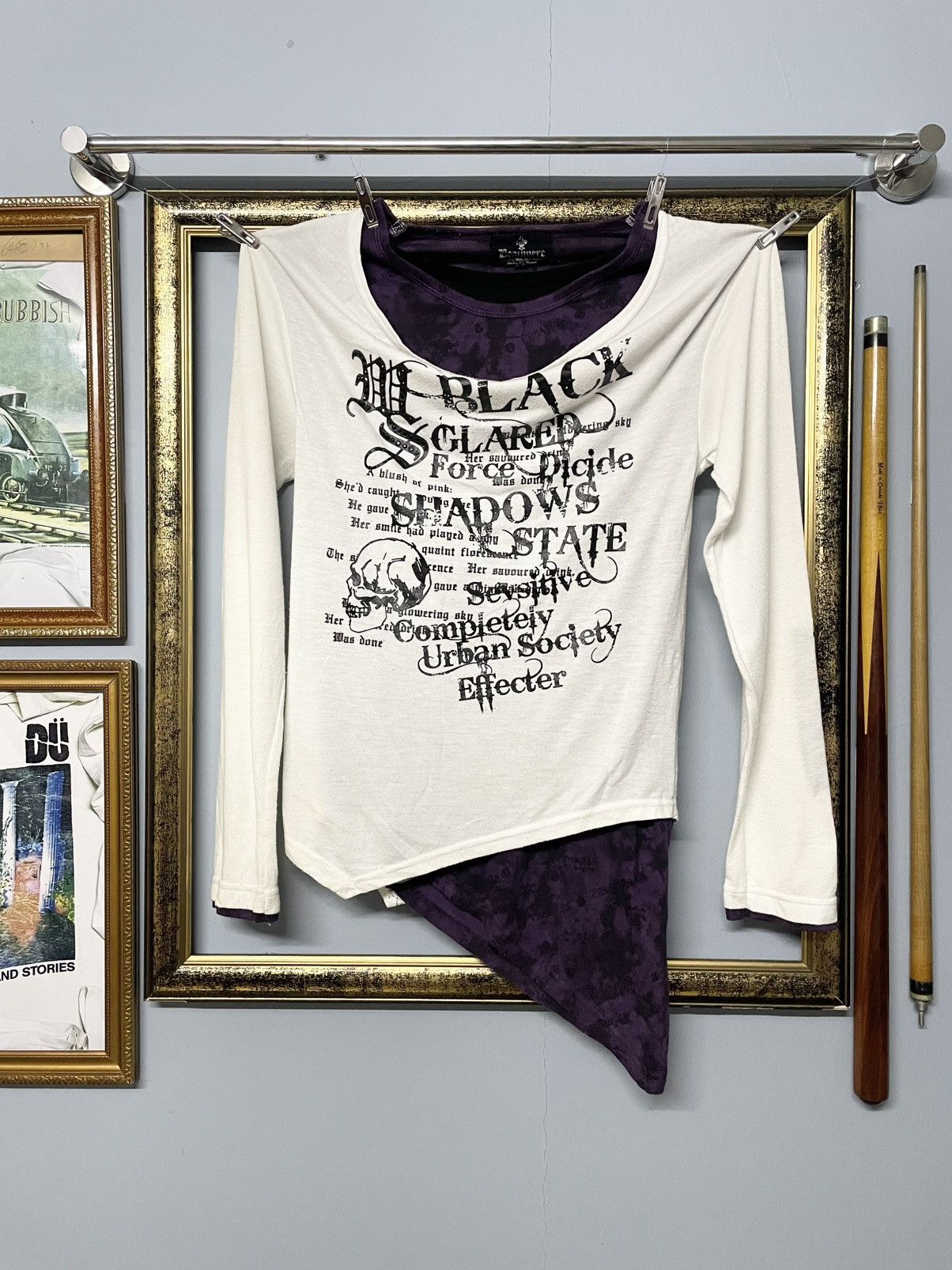 Designer Vintage Japan Designer Beaumere Black Shadow Skull Longsleve Size US S / EU 44-46 / 1 - 1 Thumbnail