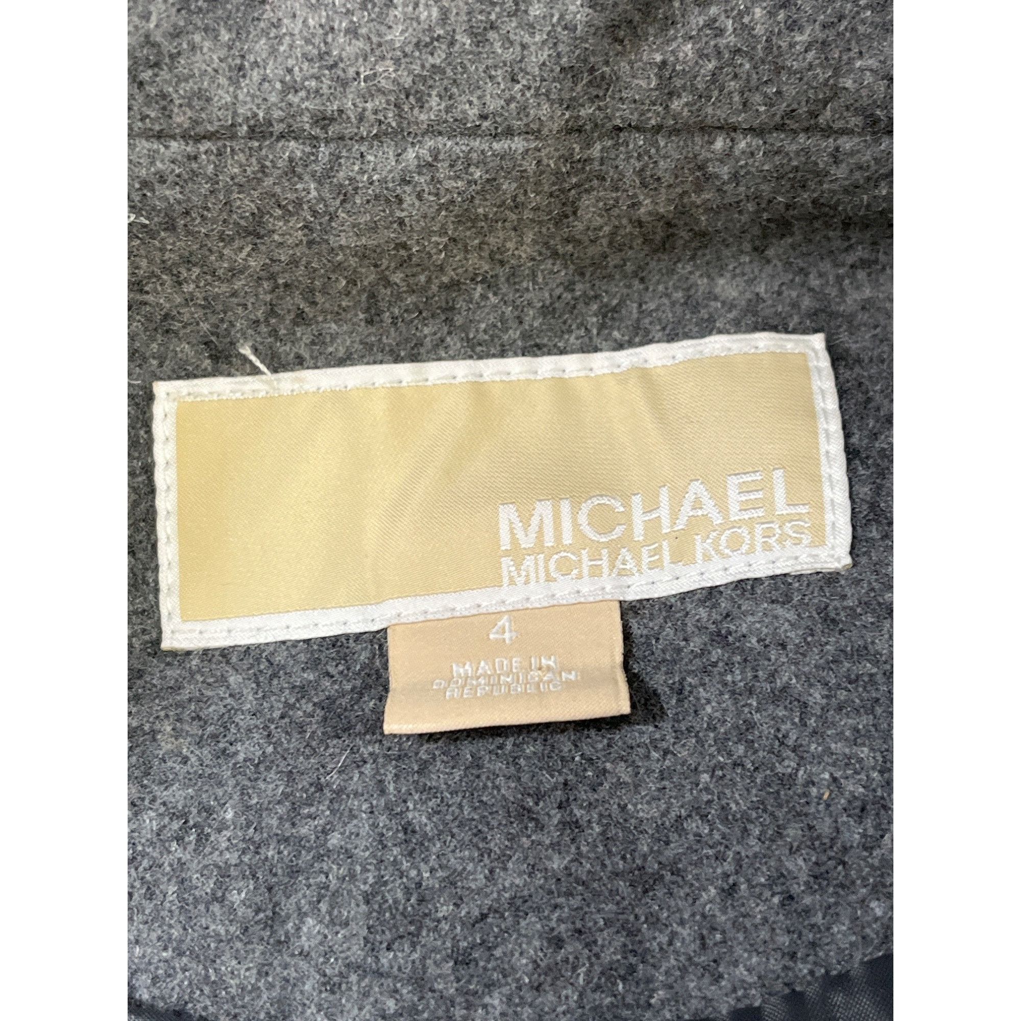 Michael Kors Michael Michael Kors Womens Grey Wool Coat Size 4 SKU 6673 Size S / US 4 / IT 40 - 6 Thumbnail