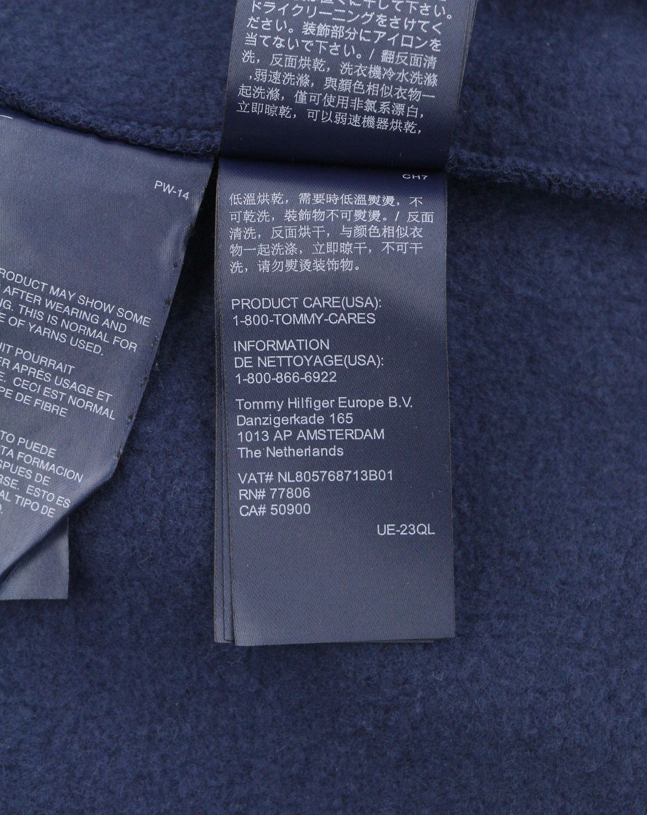Tommy Hilfiger COLLEGE WASH L Dark Blue Pullover Hoodie 87408 Size US L / EU 52-54 / 3 - 10 Thumbnail