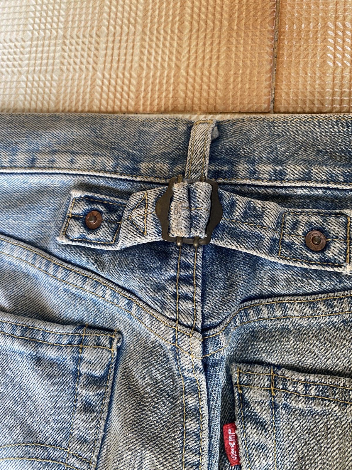 Levi's Vintage Clothing × Vintage Vintage levi’s big E buckle back denim Size US 31 - 14 Thumbnail