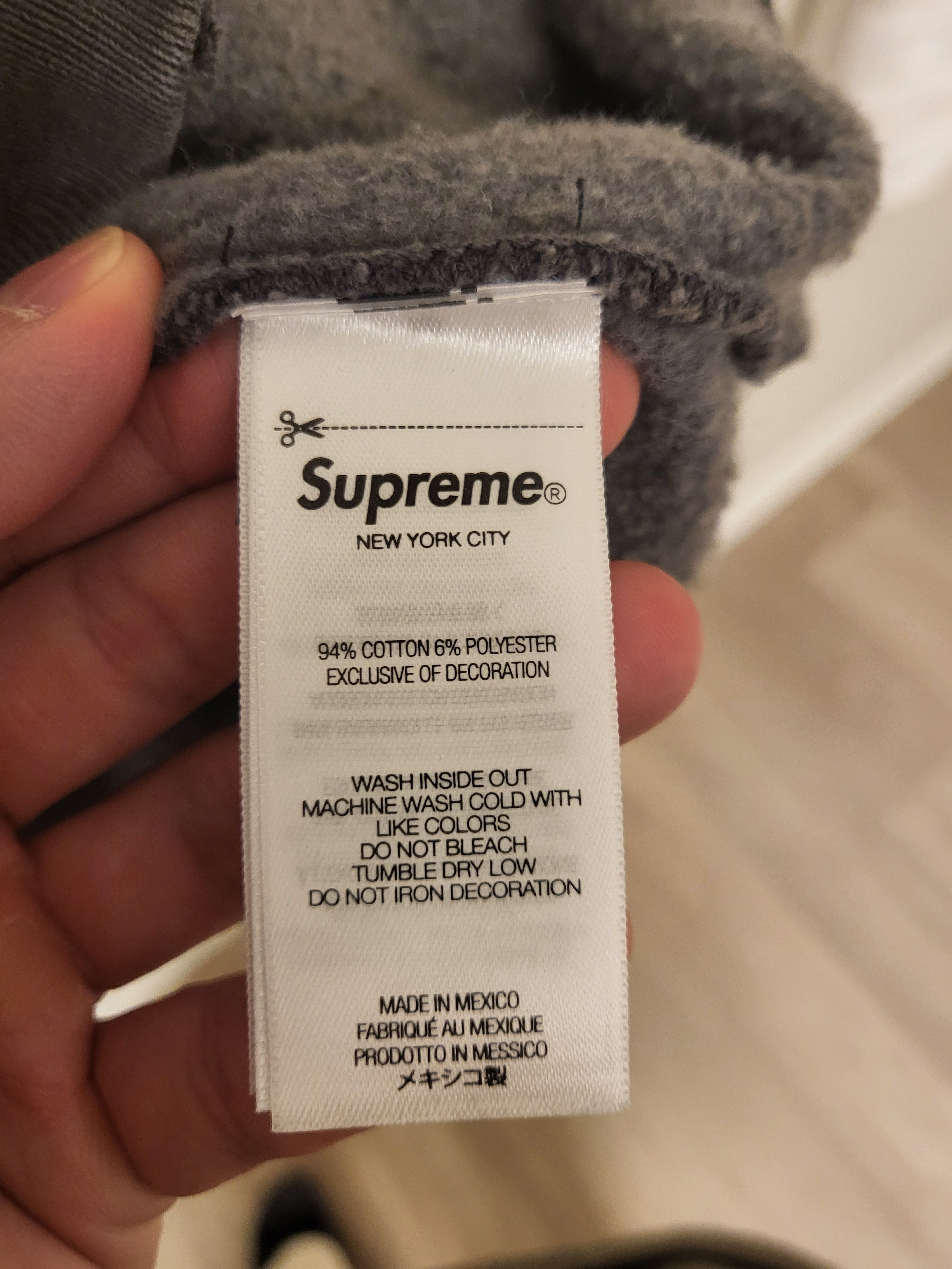 Supreme Supreme Small Box Overdyed Zipup Hoodie Black Size
