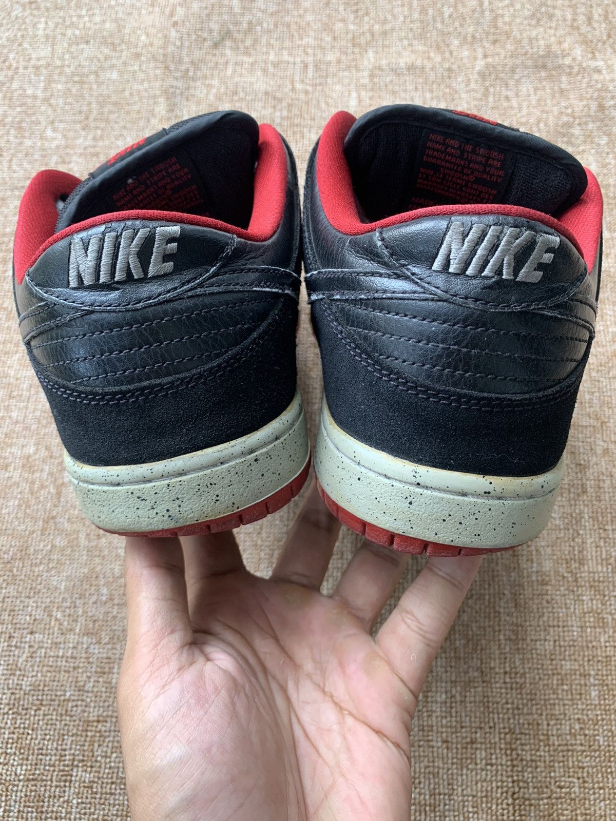 Nike Nike Dunk Low Pro Sb Black Cement '15 Size US 8.5 / EU 41-42 - 6 Thumbnail