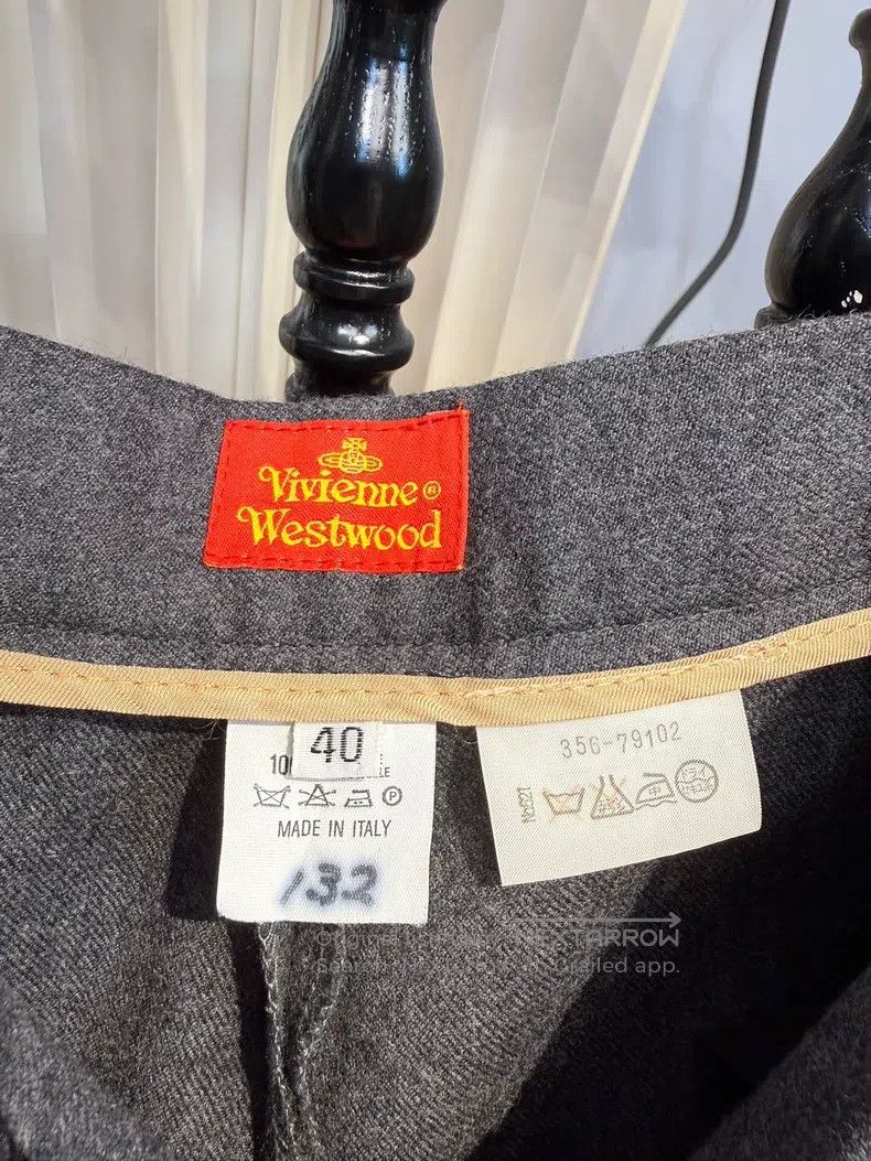 Vivienne Westwood Vivienne Westwood Smoke gray woolen wide-leg pants Size 26" / US 2 / IT 38 - 9 Thumbnail