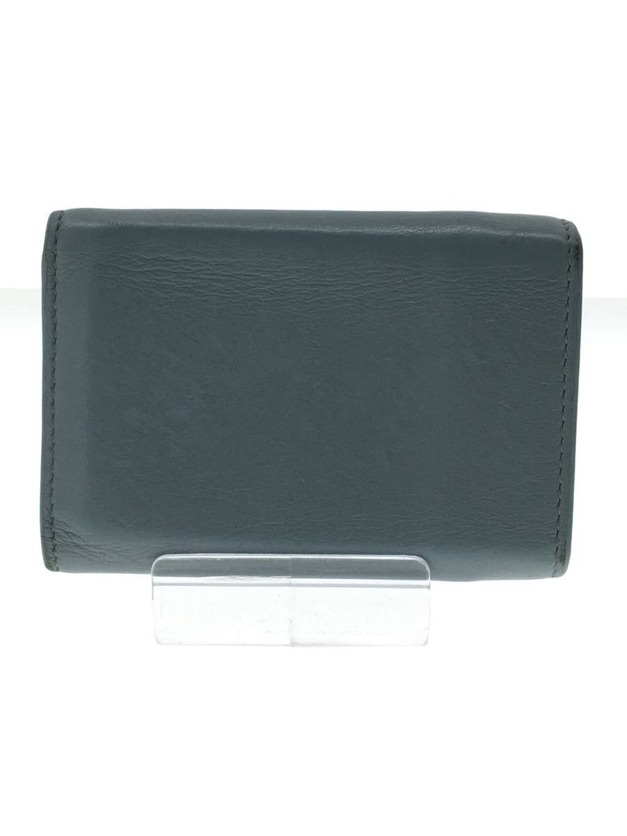 Balenciaga Balenciaga Paper Leather Mini Trifold Wallet Blue Size ONE SIZE - 2 Thumbnail