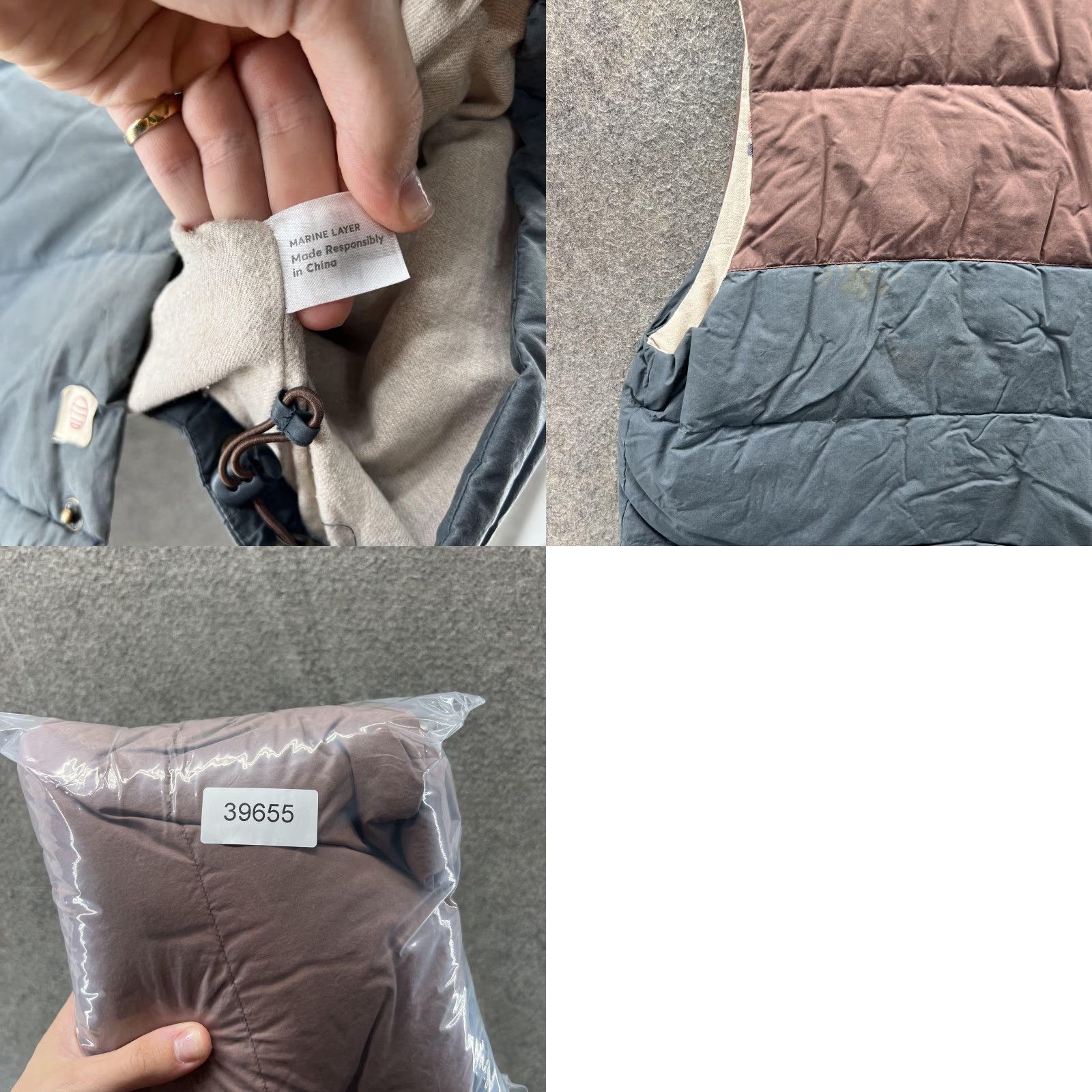 Marine Layer Marine Layer Vest Mens L Brown Blue Quilted Puffer Snap Front Casual Outdoor Size US L / EU 52-54 / 3 - 8 Thumbnail