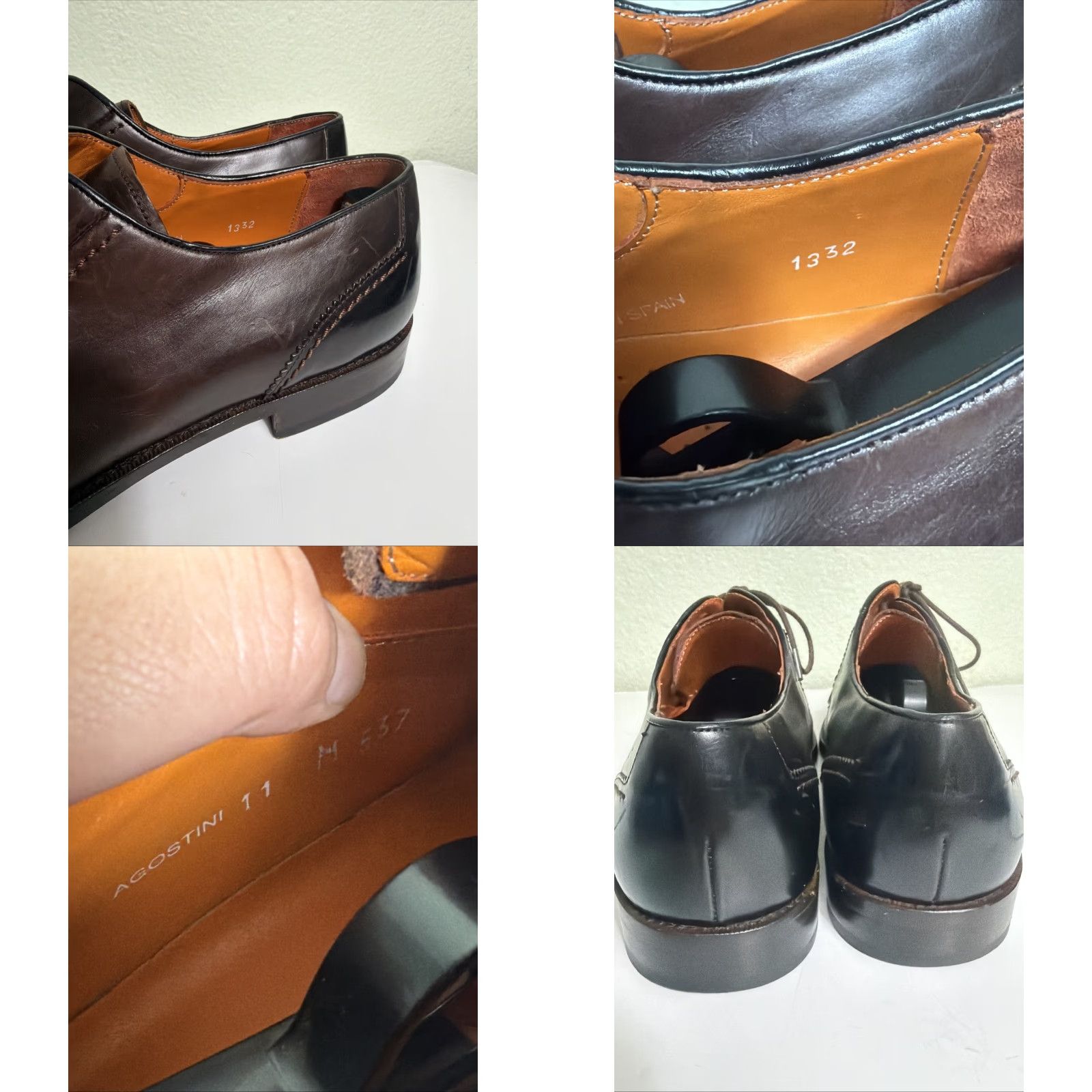 Mezlan Mezlan Spain Dress Shoes Men 11 M Brown Leather Wing Tip Oxford Cap Toe Lace Up Size ONE SIZE - 10 Thumbnail