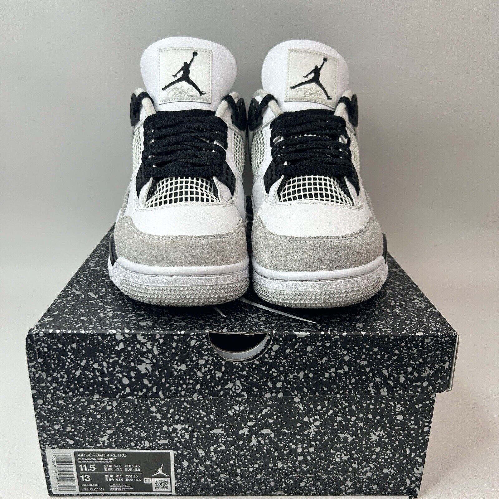 Jordan Brand Nike Air Jordan 4 Retro “Military Black White Grey” 2023 Size US 11.5 / EU 44-45 - 2 Thumbnail