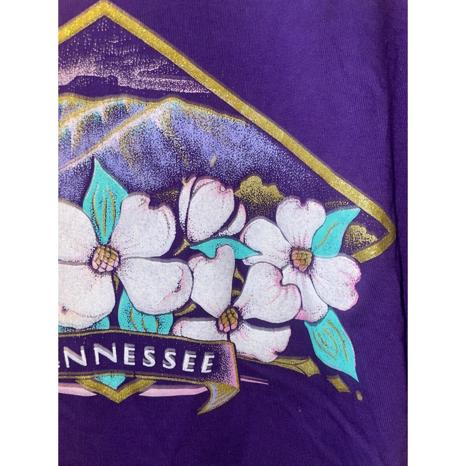 Jerzees Vintage Gatlinburg Tennessee Shirt Floral Flower Tee VTG 90s Size US L / EU 52-54 / 3 - 4 Thumbnail