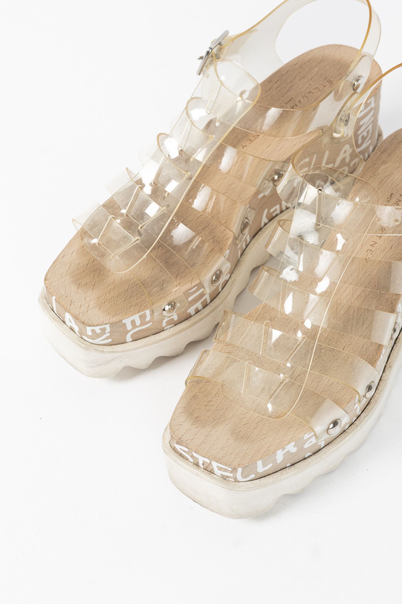 Stella McCartney Stella McCartney Elyse PVC Platform Wedge Fisherman Sandals Size US 5.5 / IT 35.5 - 6 Thumbnail