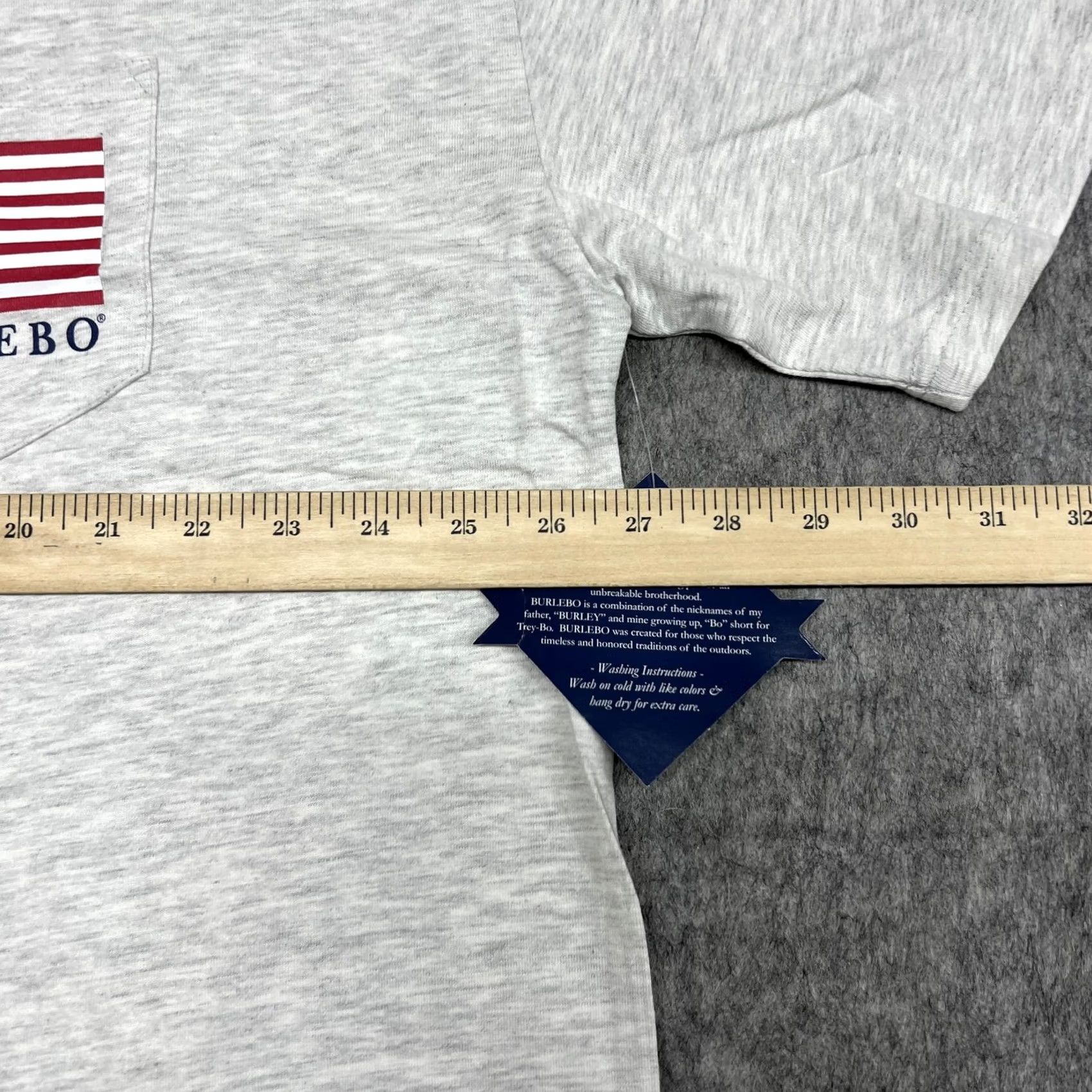 Vintage Burlebo Shirt Mens 2XL Gray Party Like W Reagan JFK Flag Pocket Tee USA Casual Size US XXL / EU 58 / 5 - 5 Thumbnail