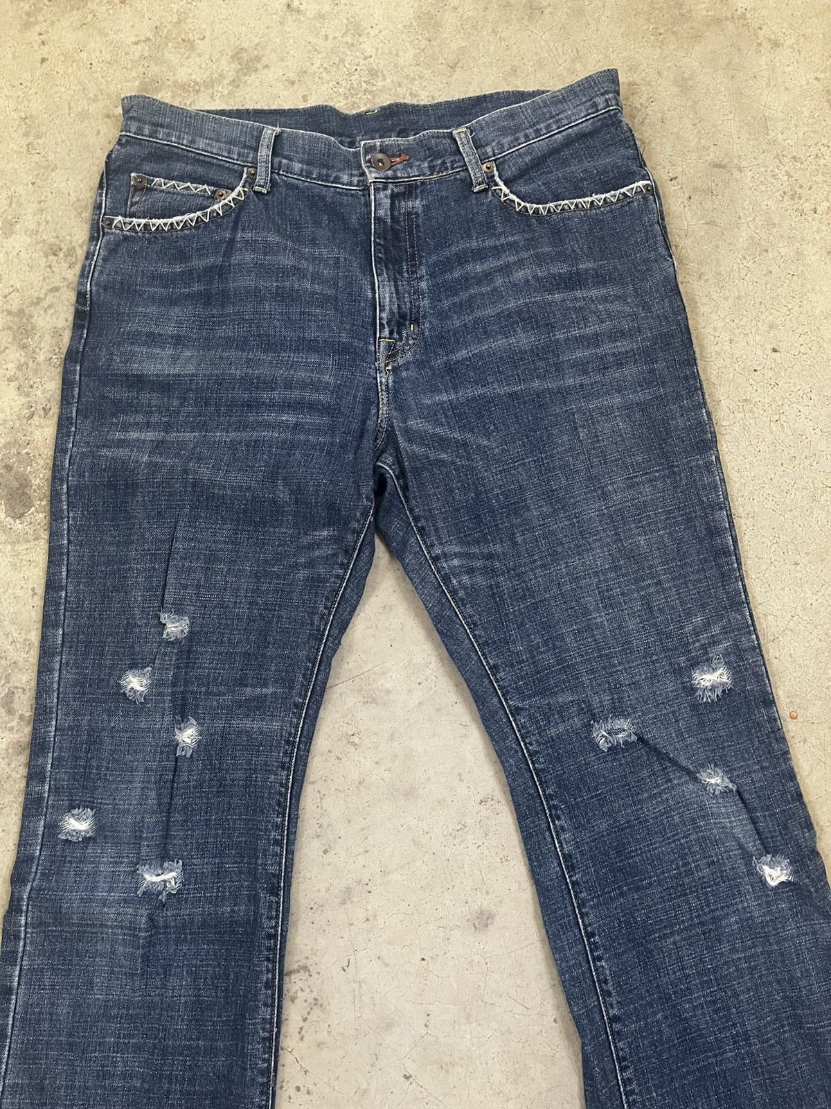 Japanese Brand × Uniqlo × Vintage Flared Jeans Uniqlo Japan Size US 34 / EU 50 - 4 Thumbnail