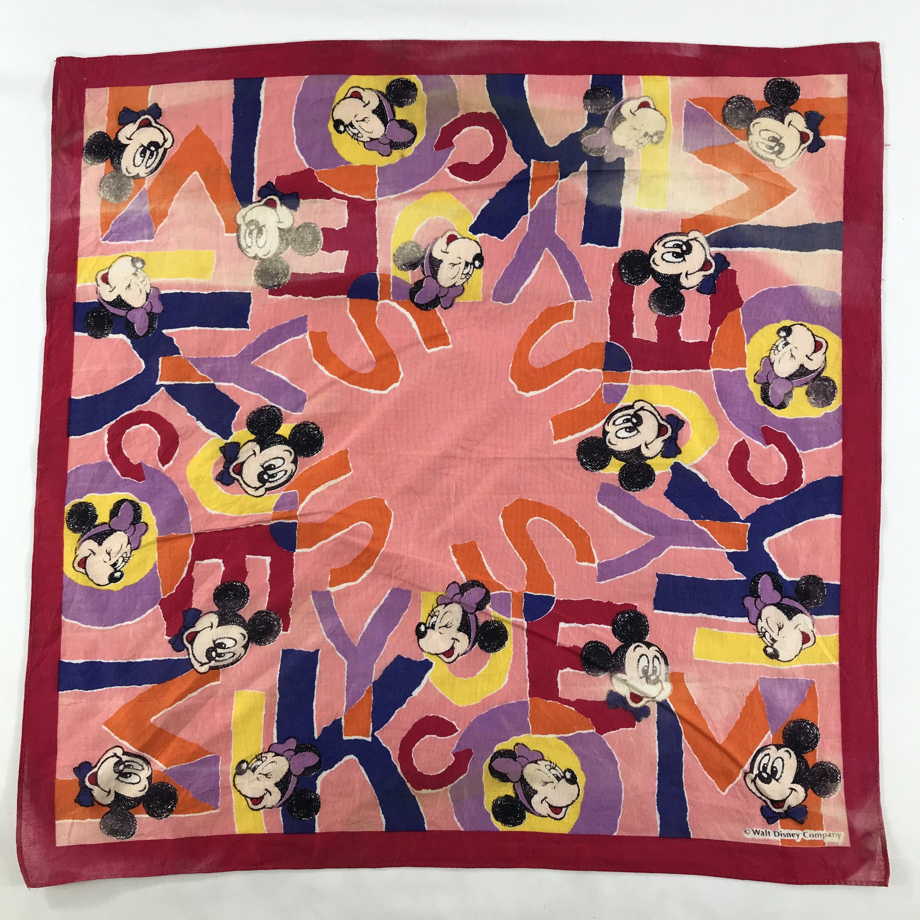 Disney × Vintage Disney Bandana / Handkerchief / Neckerchief - S1873 Size ONE SIZE - 1 Thumbnail