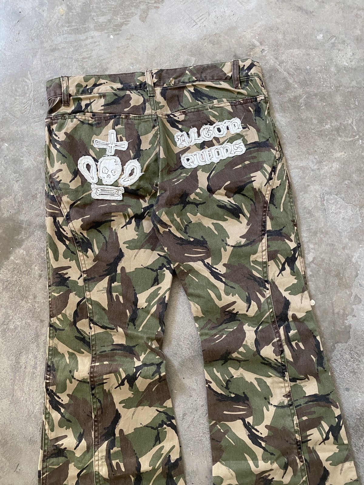 If Six Was Nine 2000s Algonquins - Punk Camo Flared Pants Vkei Size US 32 / EU 48 - 13 Thumbnail