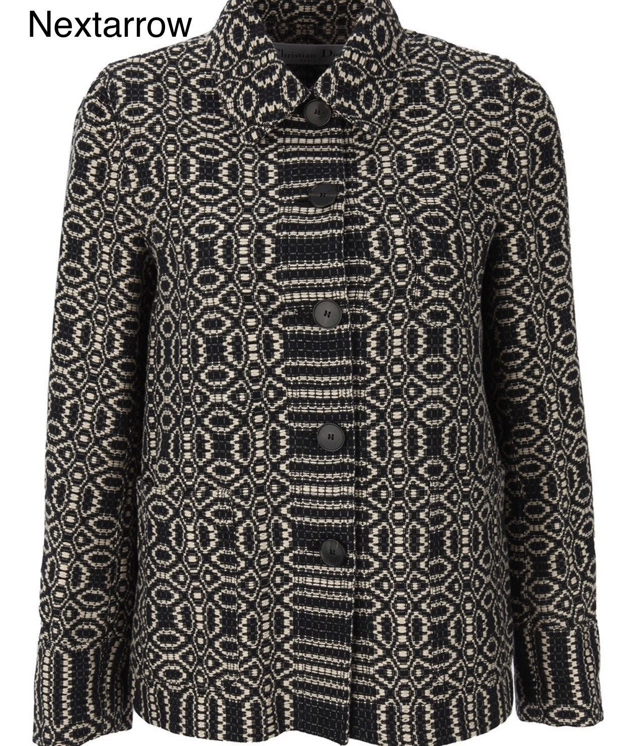 Dior DIOR Retro Dark Pattern Jacquard Jacket2412-Nextarrow Size US XS / EU 42 / 0 - 1 Thumbnail