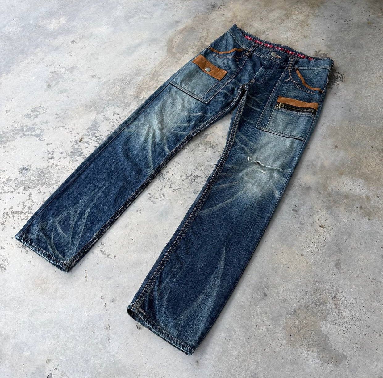 Edwin Archival Edwin Japan Distressed Exc.Vintage XU Multi-Pocket Size US 32 / EU 48 - 3 Thumbnail
