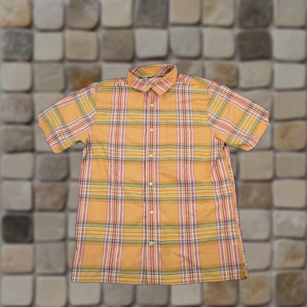 The North Face The North Face Shirt Mens Medium Green Button-Up Casual Plaid Nylon Short Sleeve Collared Pocketed Outdoor - Mens Size US M / EU 48-50 / 2 - 1 Thumbnail