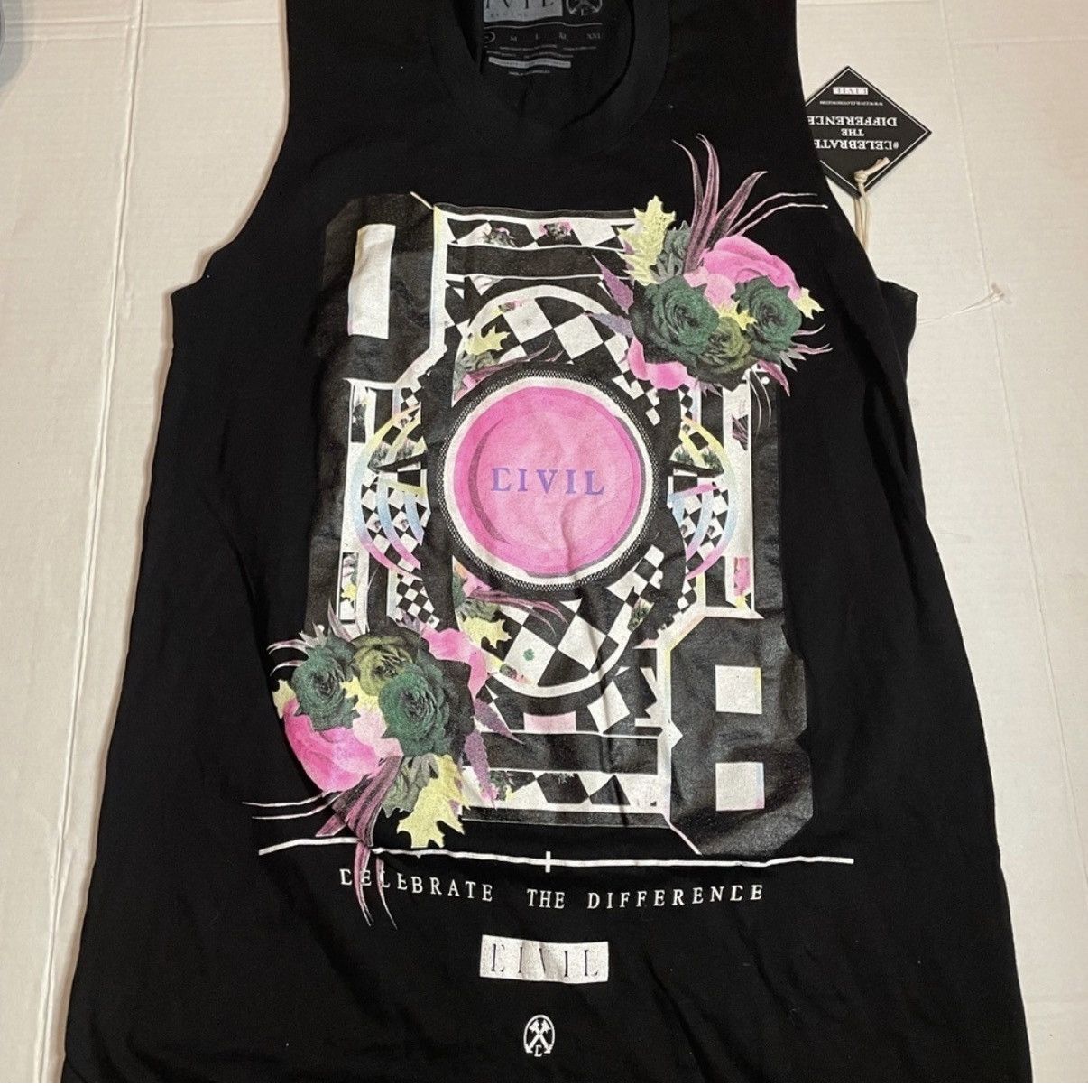 Civil Regime Civil black graphic Tank Top Size S / US 4 / IT 40 - 1 Thumbnail