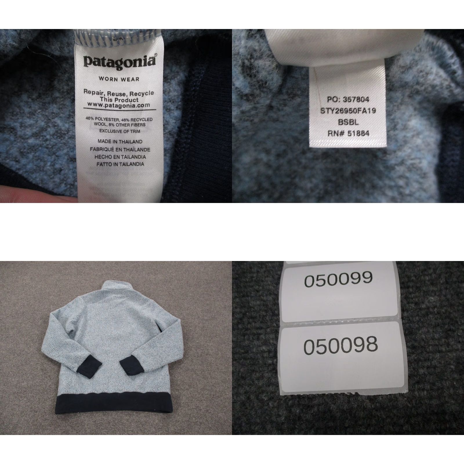 Patagonia Patagonia Jacket Womens XS Woolyster Fuzzy Fleece Outdoor Hiking Camping Blue 26950 Size XS / US 0-2 / IT 36-38 - 8 Thumbnail
