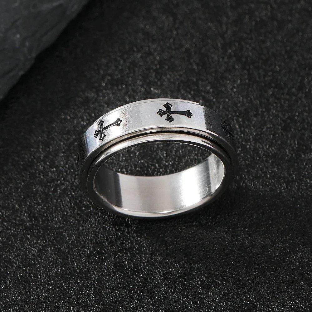 Other Rotatable Metal Cross Ring Size ONE SIZE - 1 Thumbnail