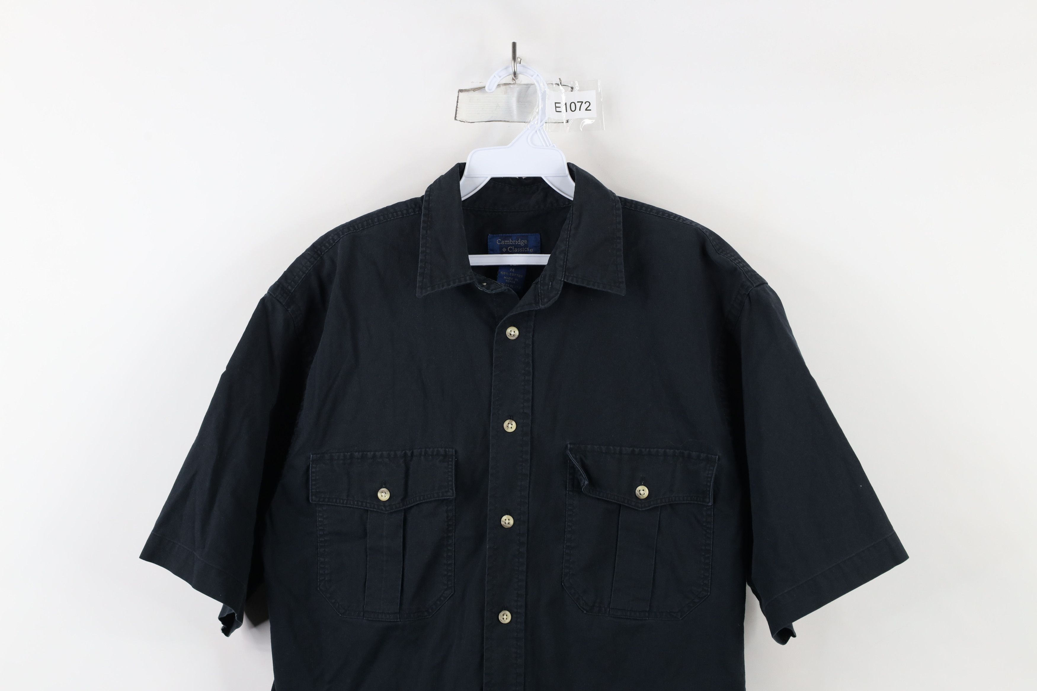 Vintage Vintage 90s Streetwear Short Sleeve Button Shirt Black Size US M / EU 48-50 / 2 - 2 Thumbnail