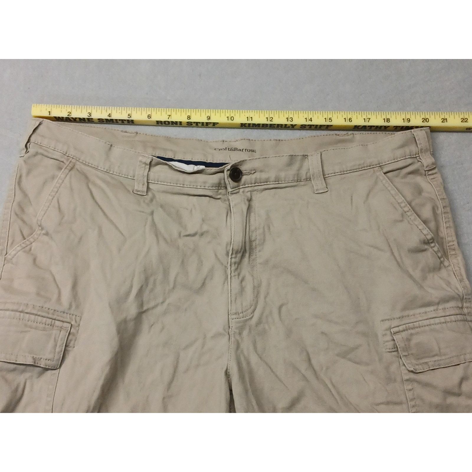 Other Croft & Barrow (40) Men's Beige Khaki Cargo Chino Shorts Size US 40 / EU 56 - 2 Thumbnail