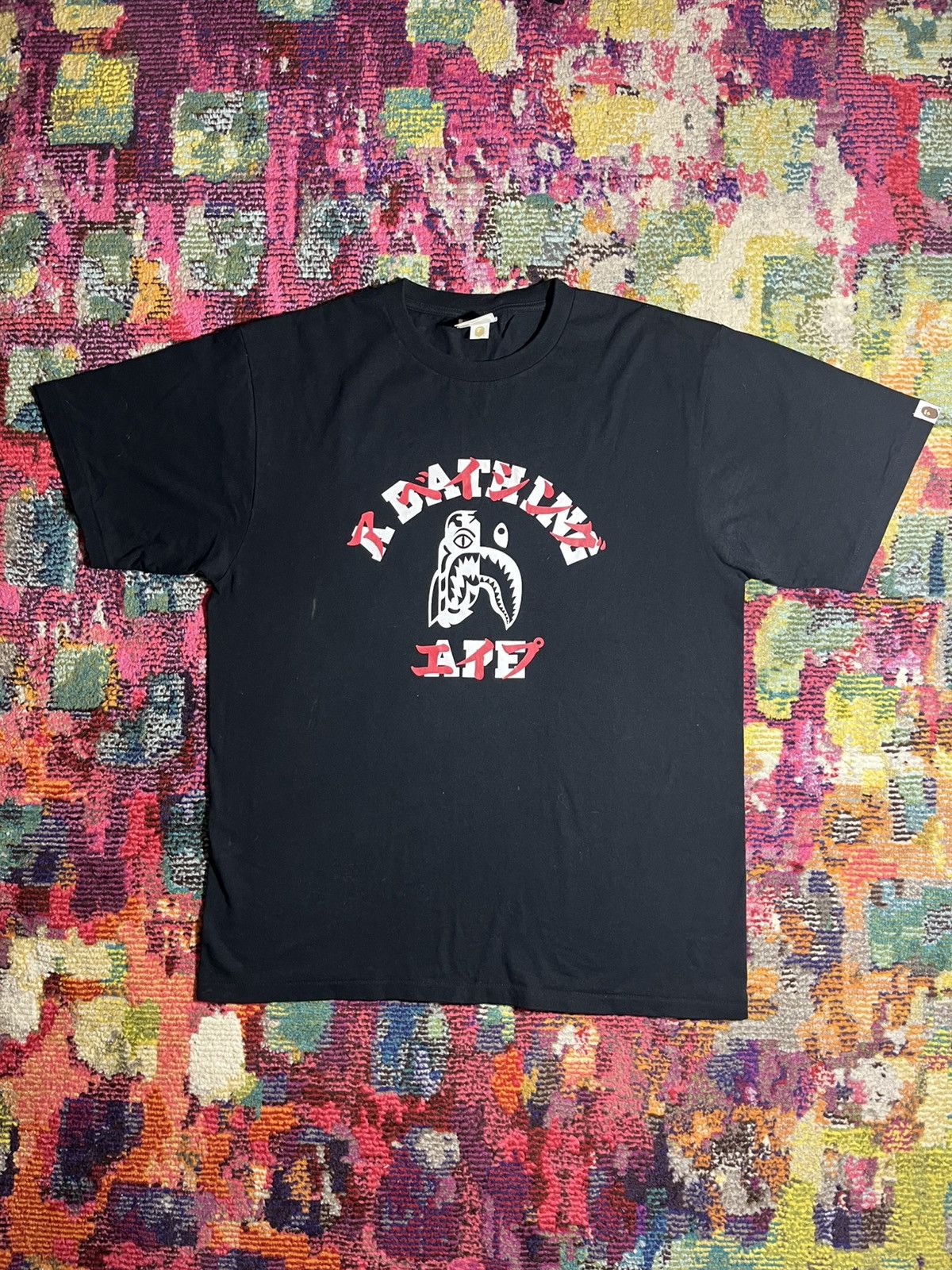 Bape Bape Japanese Letter Tee XL Size US XL / EU 56 / 4 - 1 Thumbnail