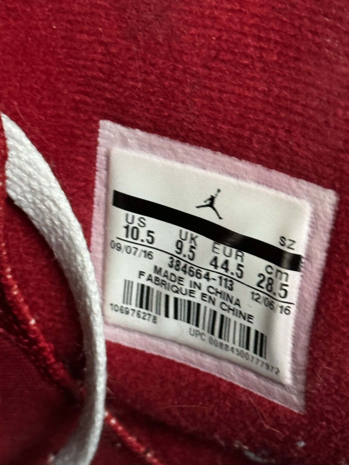 Jordan Brand × Nike Jordan Maroon 6’s Size US 10.5 / EU 43-44 - 6 Thumbnail
