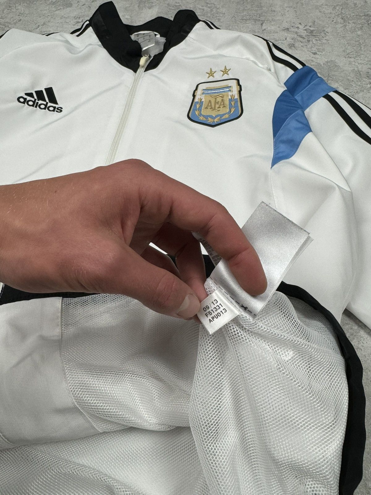 Vintage Adidas Argentina Soccer Track Jacket Size XL