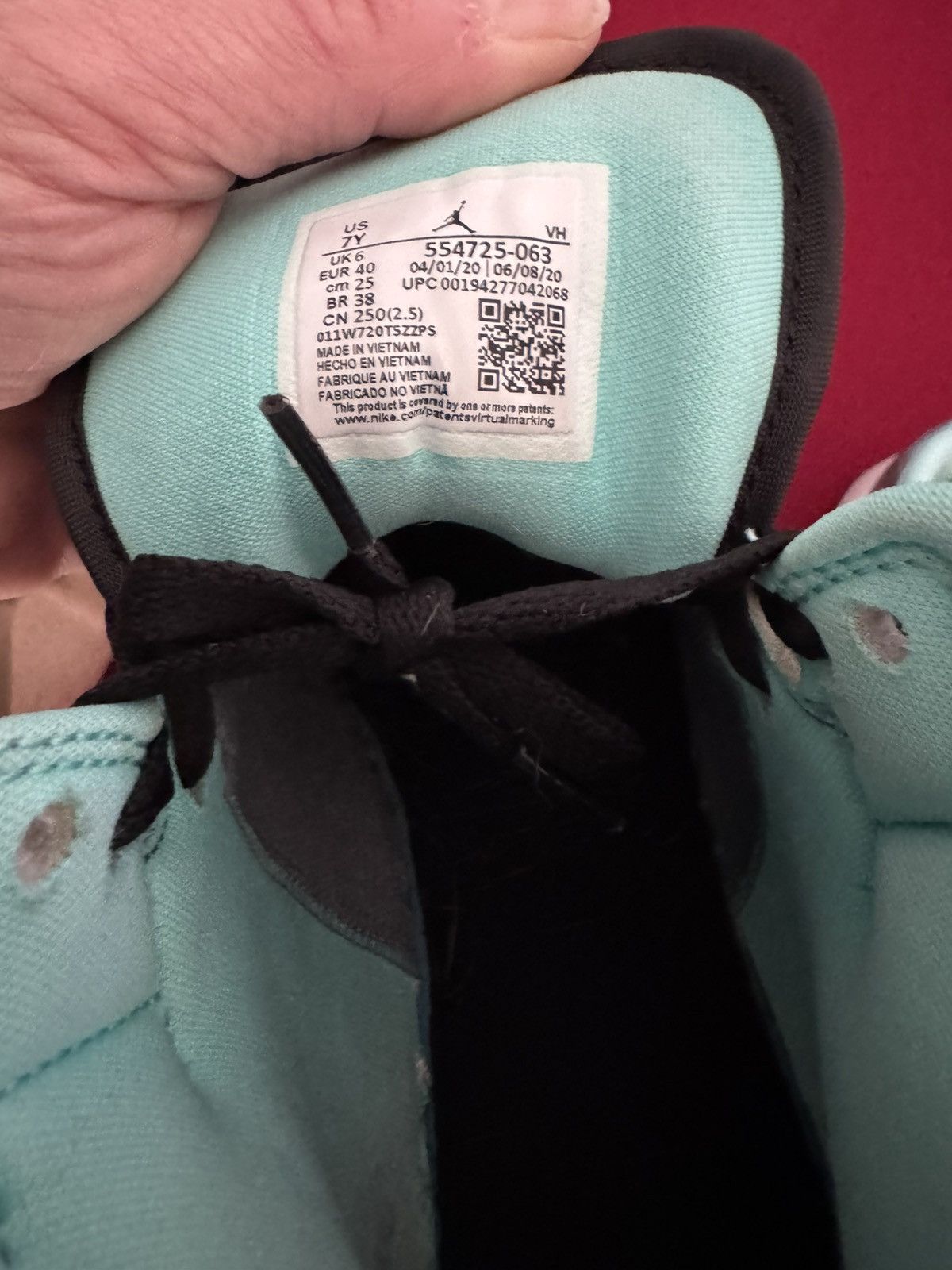 Nike Nike Air Jorden 1 mid gray and aqua Size US 7 / EU 40 - 3 Thumbnail