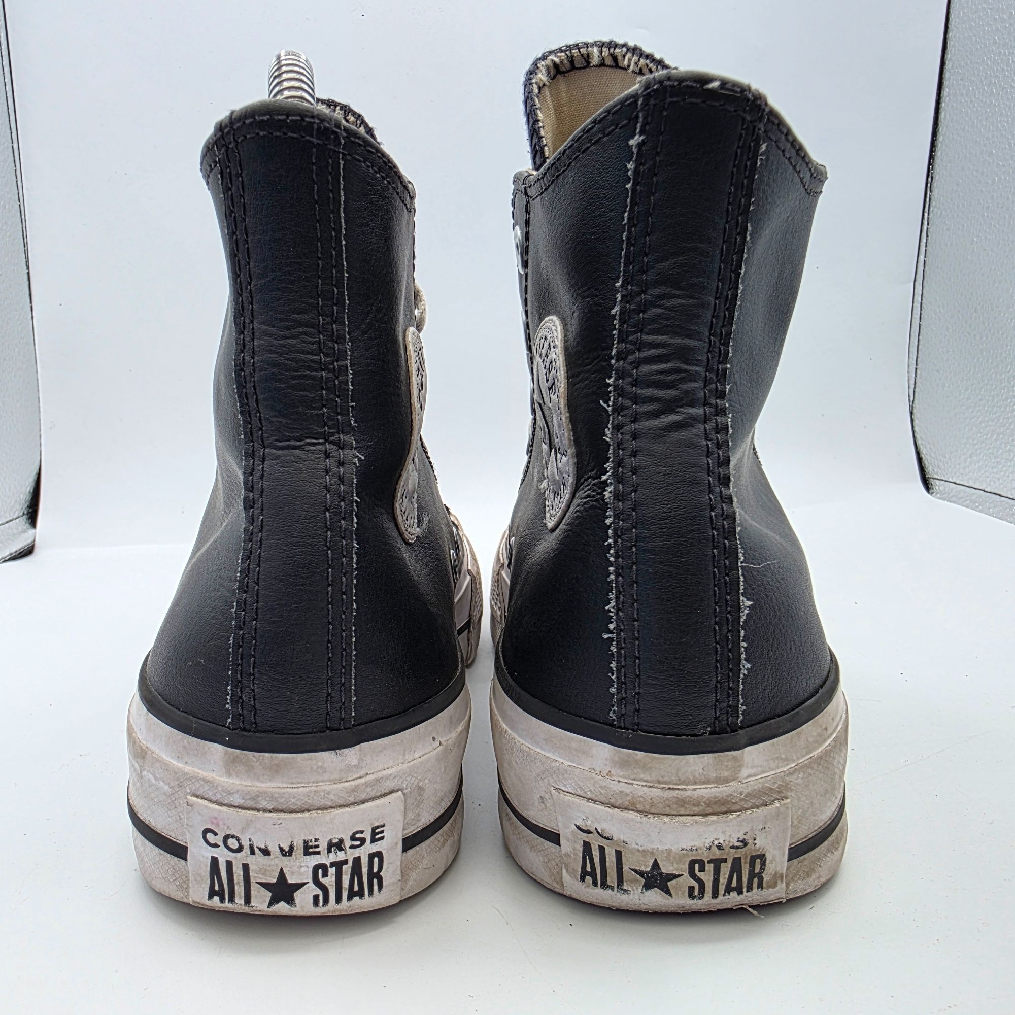 Converse Converse All Star Platform Hi Womens Size 7 Black Leather Sh Size US 7 / IT 37 - 5 Thumbnail