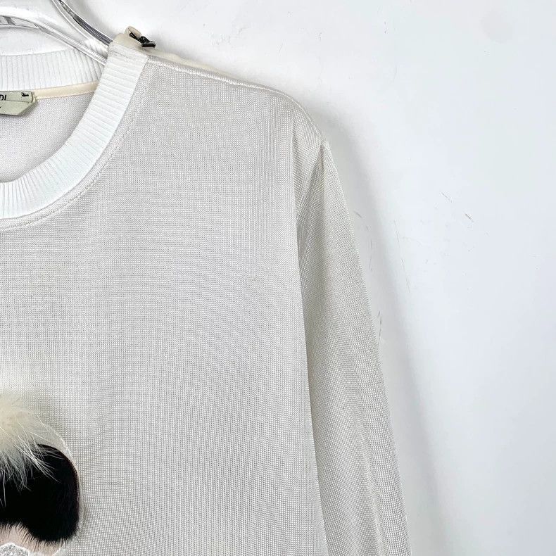 Fendi Fendi Logo Embroidered Long Sleeve Sweatshirt Size US M / EU 48-50 / 2 - 3 Thumbnail