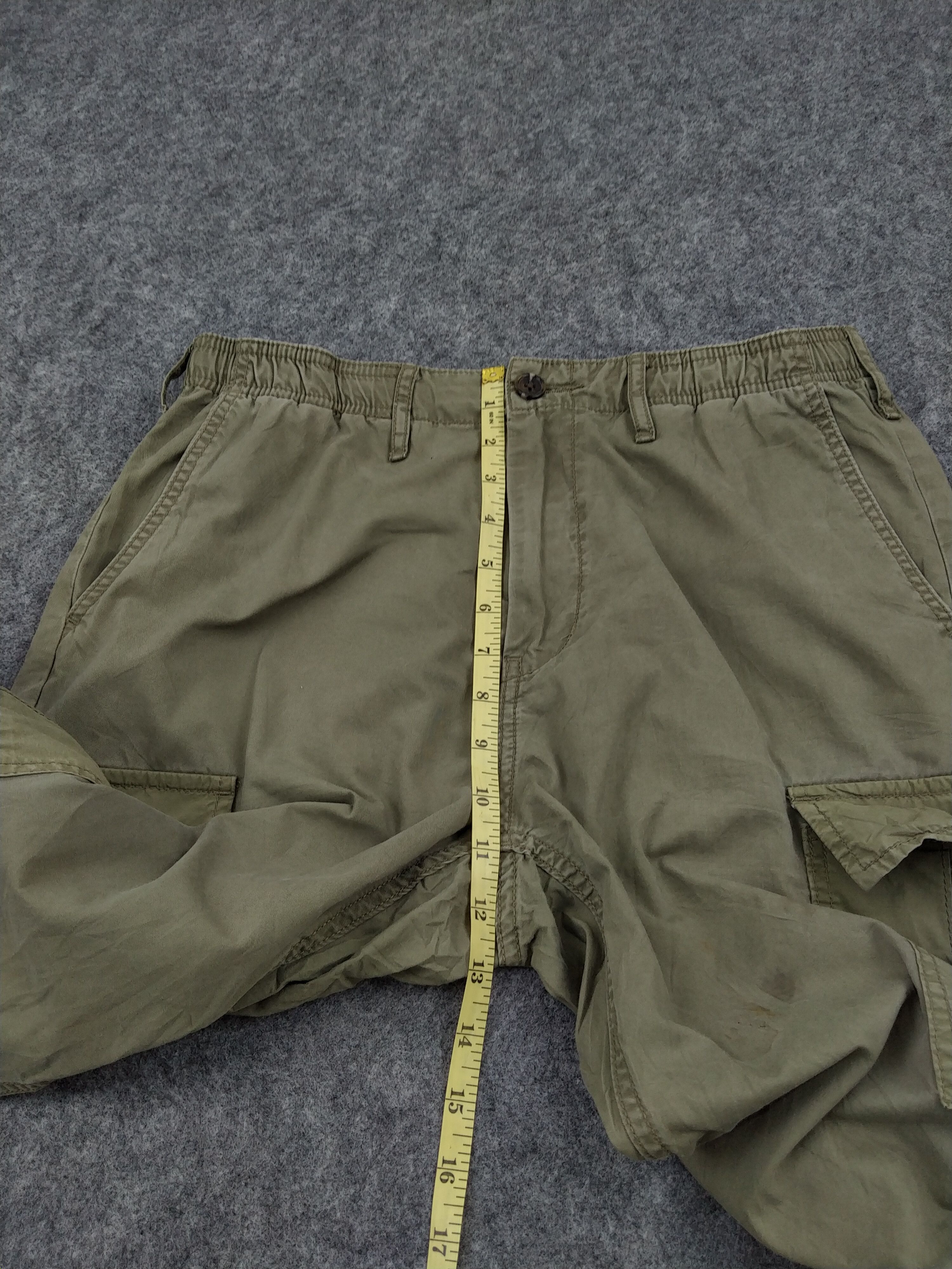 GU Elastic/Drawstring Waist Japanese Brand Cargo Pants -CP063 Size US 30 / EU 46 - 10 Thumbnail