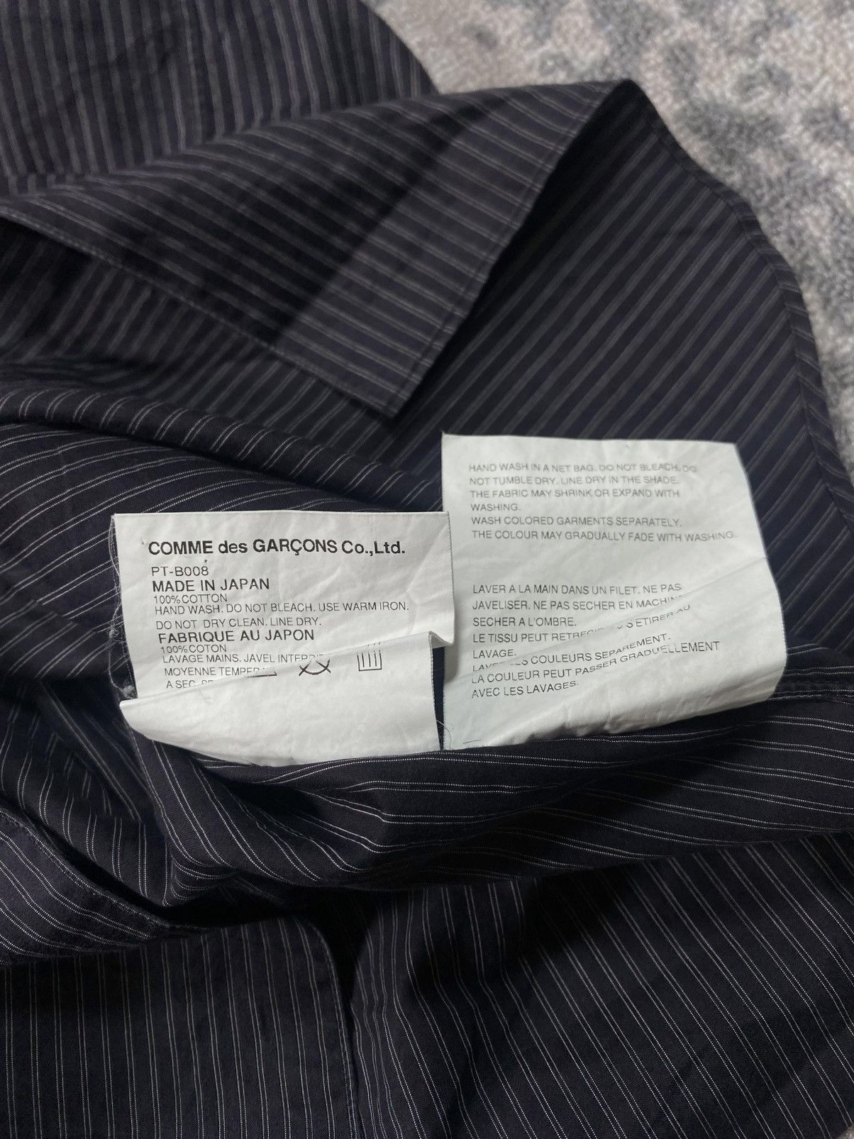 Comme des Garcons Comme des garcons homme plus striped shirt Size US S / EU 44-46 / 1 - 5 Thumbnail