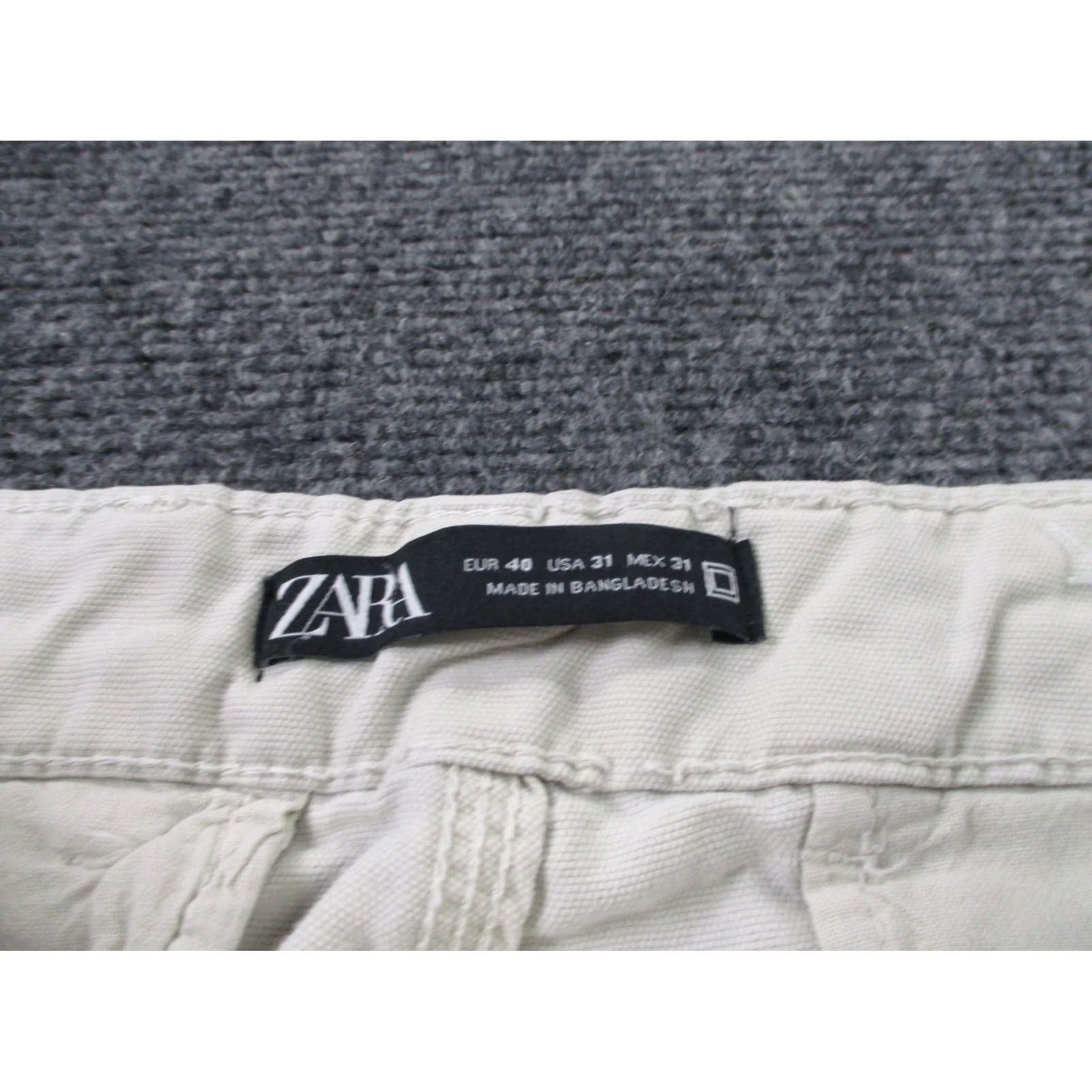 Zara Zara Pants Beige Cargo Y2K Baggy Skater Streetwear Casual Women 31 Size 24" / US 00 / IT 34 - 7 Thumbnail