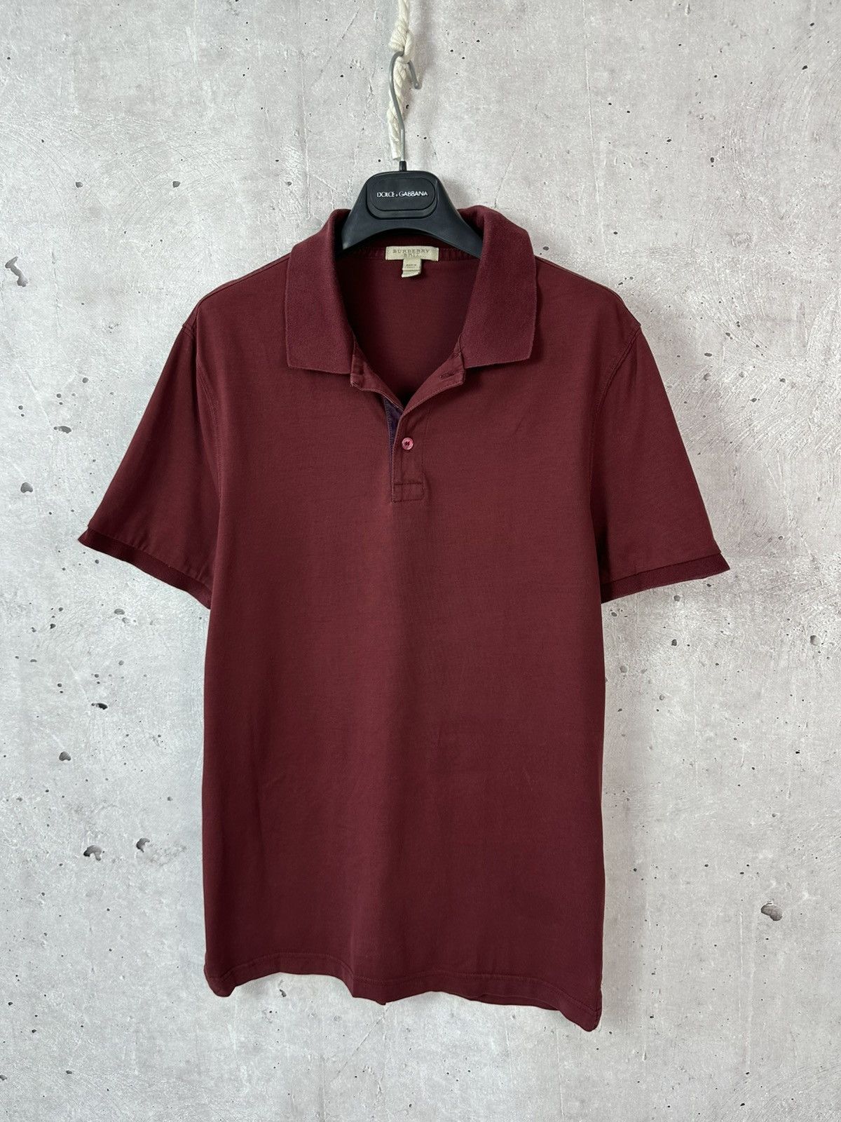 Burberry Vintage Burberry Brit Burgundy Cotton Polo Size US M / EU 48-50 / 2 - 1 Thumbnail