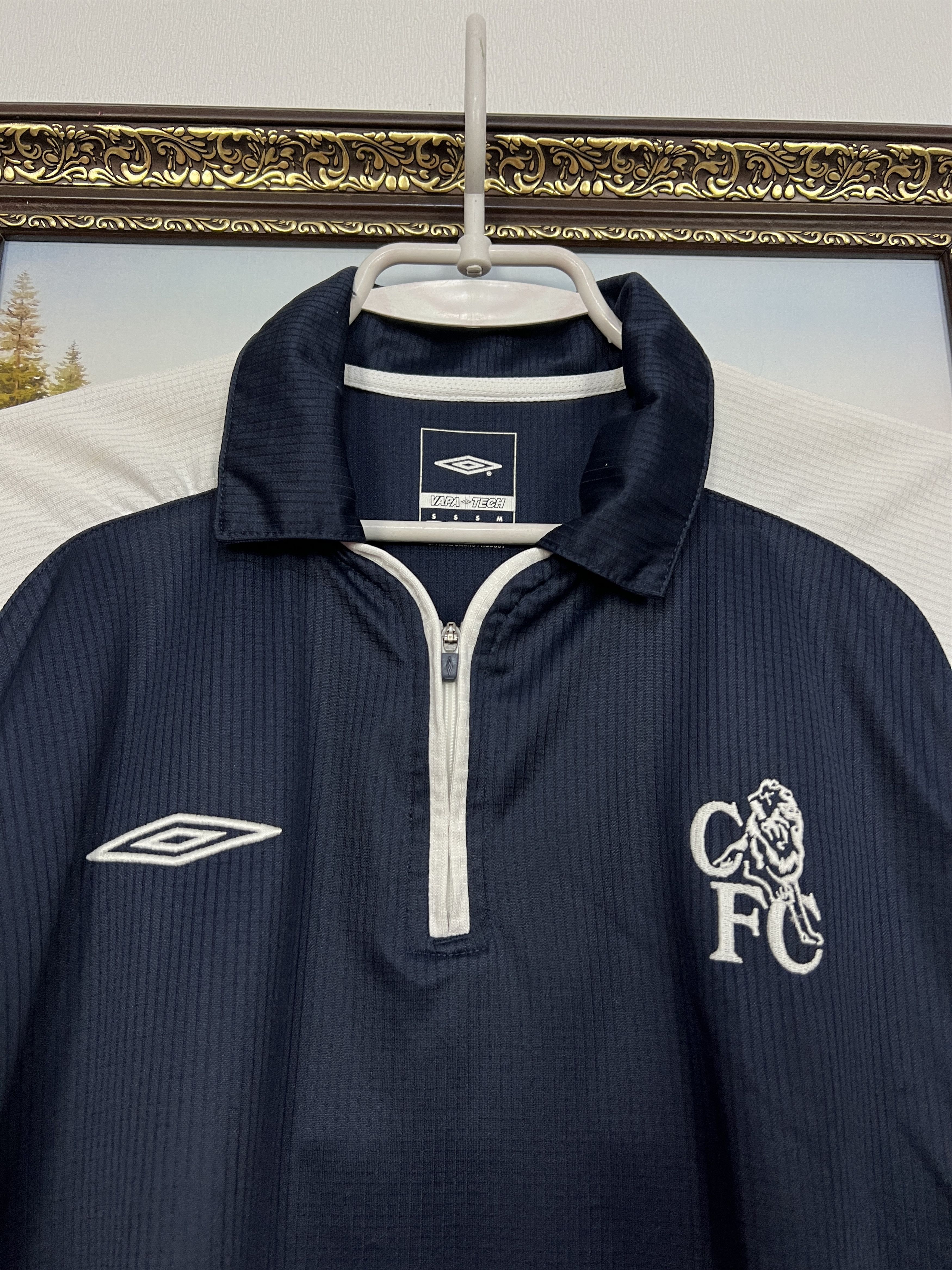 Umbro Chelsea Football Train Polo Shirt Soccer Jersey Trikot Size US S / EU 44-46 / 1 - 3 Thumbnail