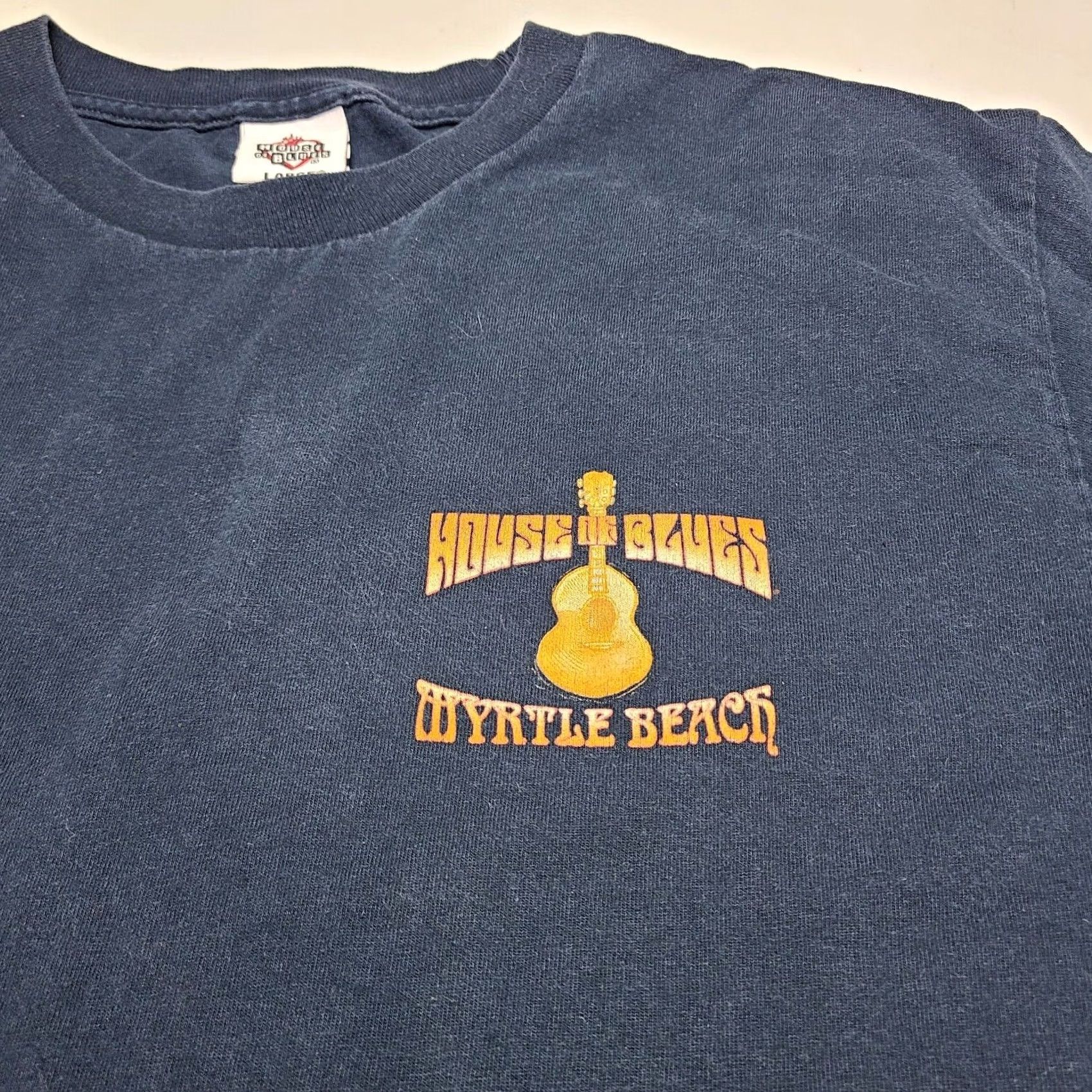 Vintage VINTAGE House Of Blues Myrtle Beach Florida T-Shirt L Mens 90s Concert Graphic Tee Blue Beach Size US L / EU 52-54 / 3 - 4 Thumbnail