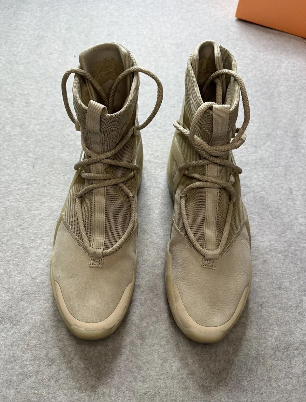 Fear of God × Nike Nike Air Fear of God 1 Oatmeal 2019 size 10 Size US 10 / EU 43 - 4 Thumbnail