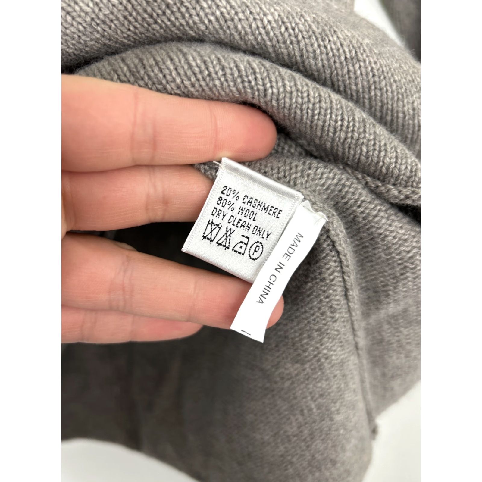 Vintage Madeleine Thompson Womens L Oversized Turtleneck Sweater Cashmere Wool Knit Gray Pullover Stop Size L / US 10 / IT 46 - 7 Thumbnail