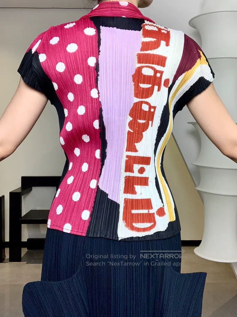 Issey Miyake Issey Miyake Color-block Short Sleeve Size L / US 10 / IT 46 - 3 Thumbnail