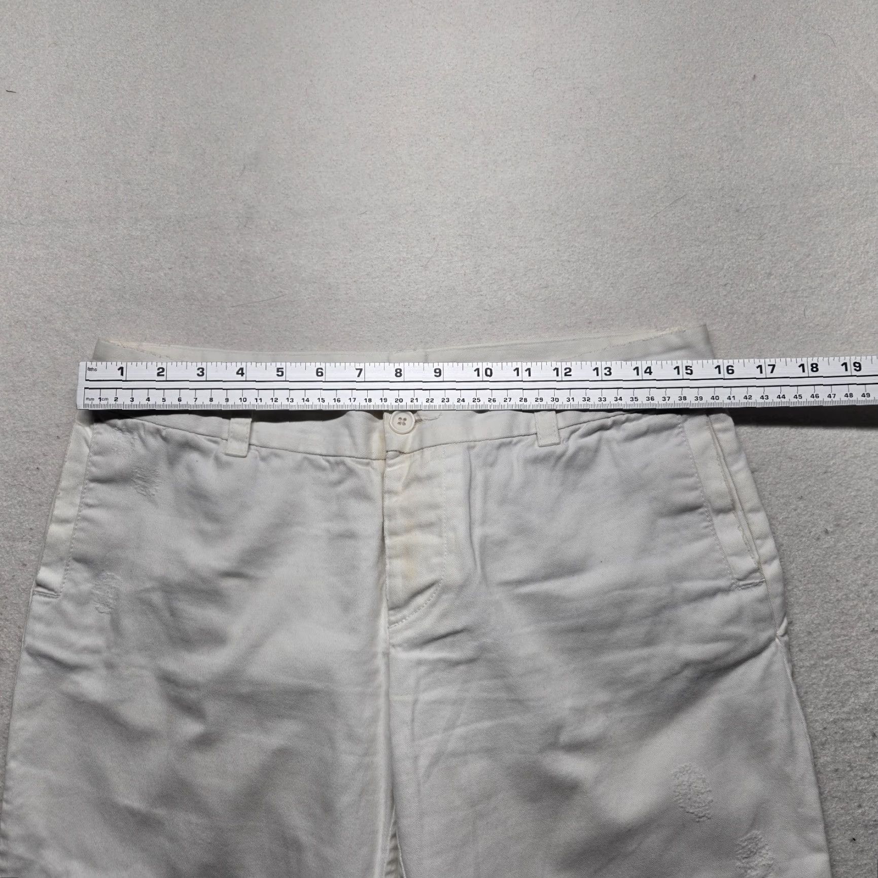 Gap Gap Pants Women Cropped Solid White Capri Flat Front Cotton Knit - Size 6, Casual, Regular Fit, Spring Summer Fall, White, 6 Mens Womens Girls Boys Size 28" / US 6 / IT 42 - 3 Thumbnail