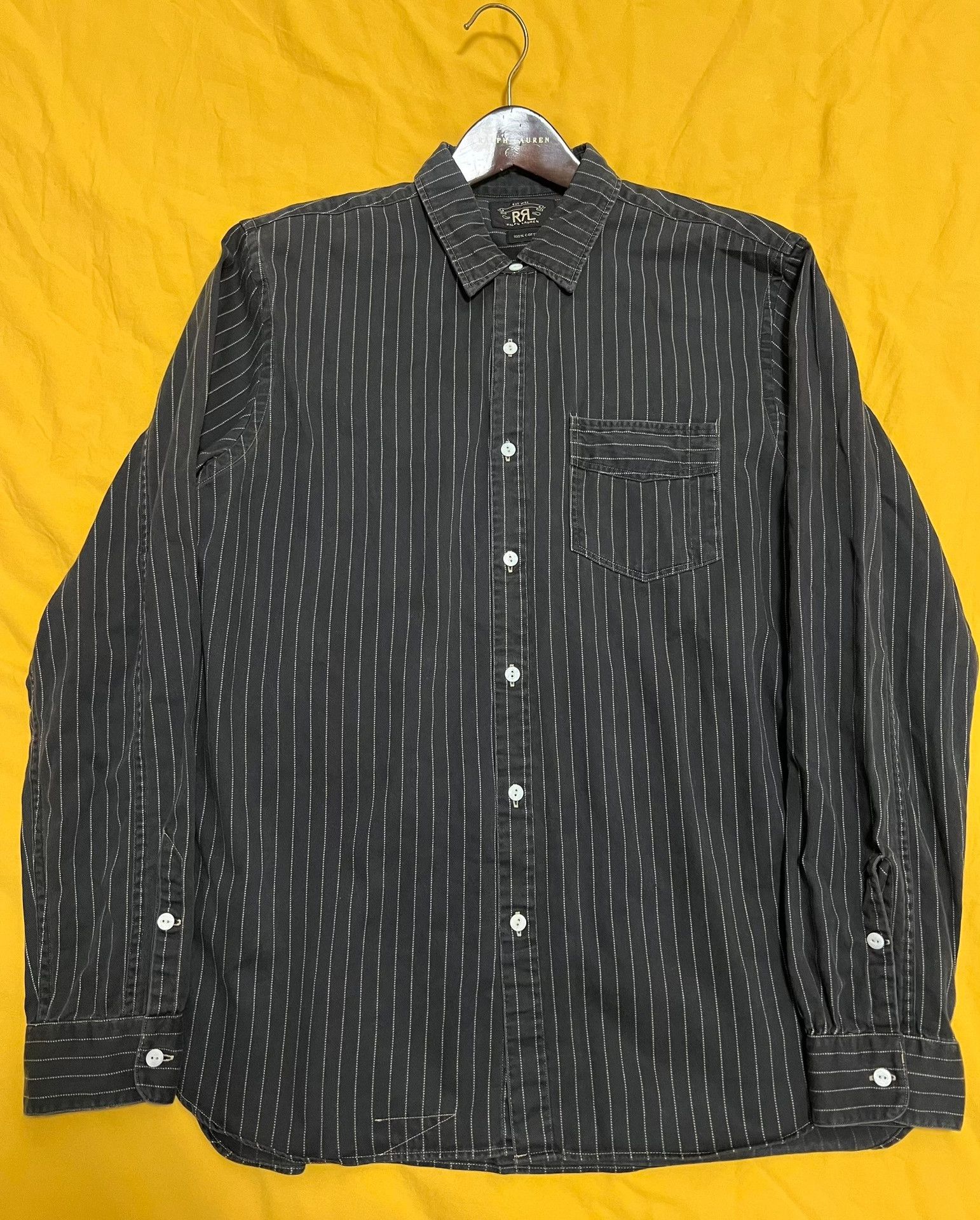 RRL Ralph Lauren RRL Vintage Washed Stripe Shirt Size US L / EU 52-54 / 3 - 1 Thumbnail