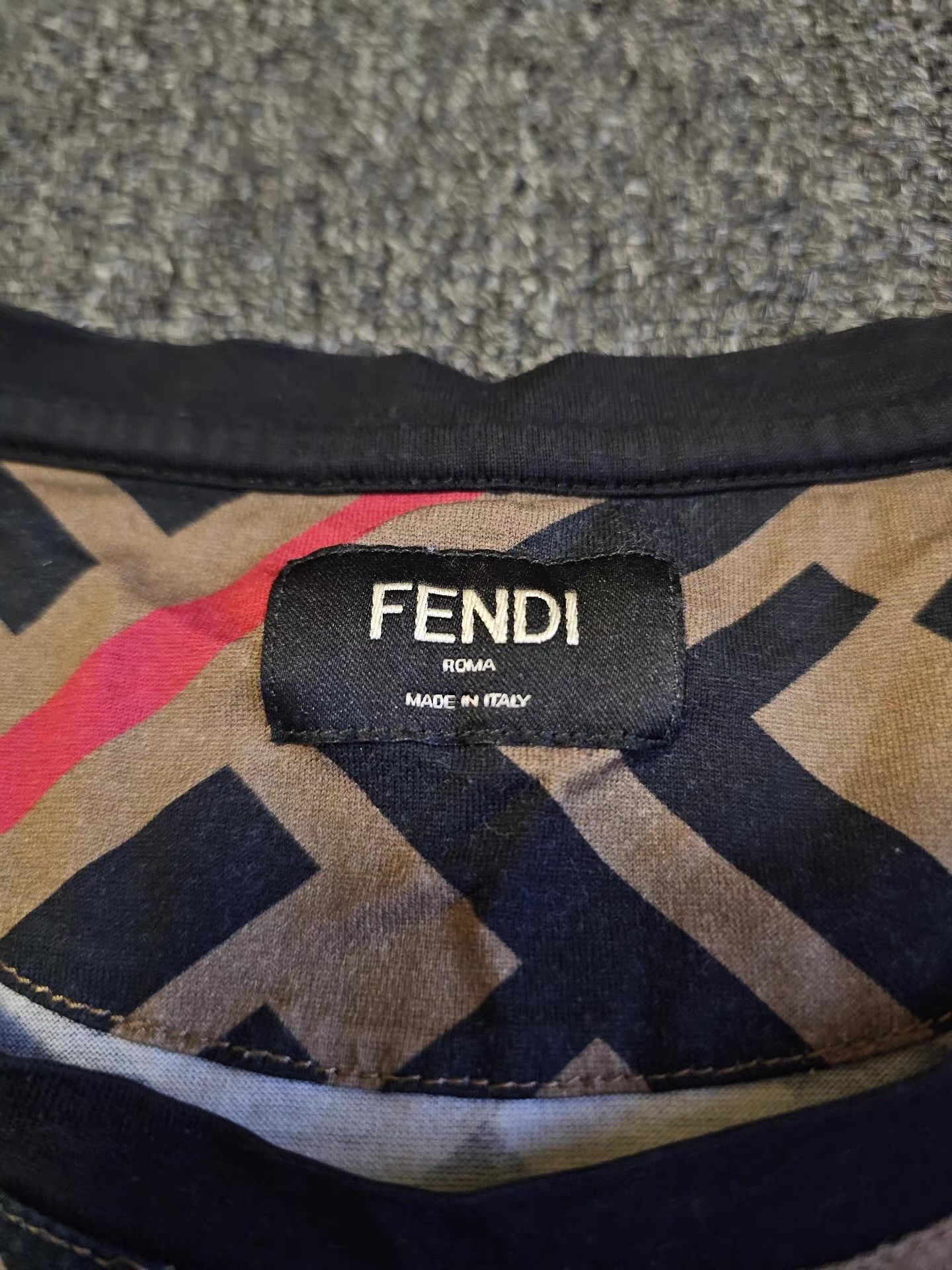 Fendi Fendi All-Over Print Short Sleeve T-Shirt, Size US L / EU 52-54 / 3 - 3 Thumbnail