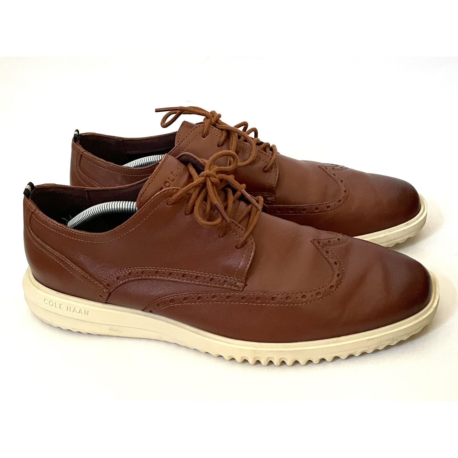 Cole Haan Brown Leather Oxfords with Cream Soles Men main image 3